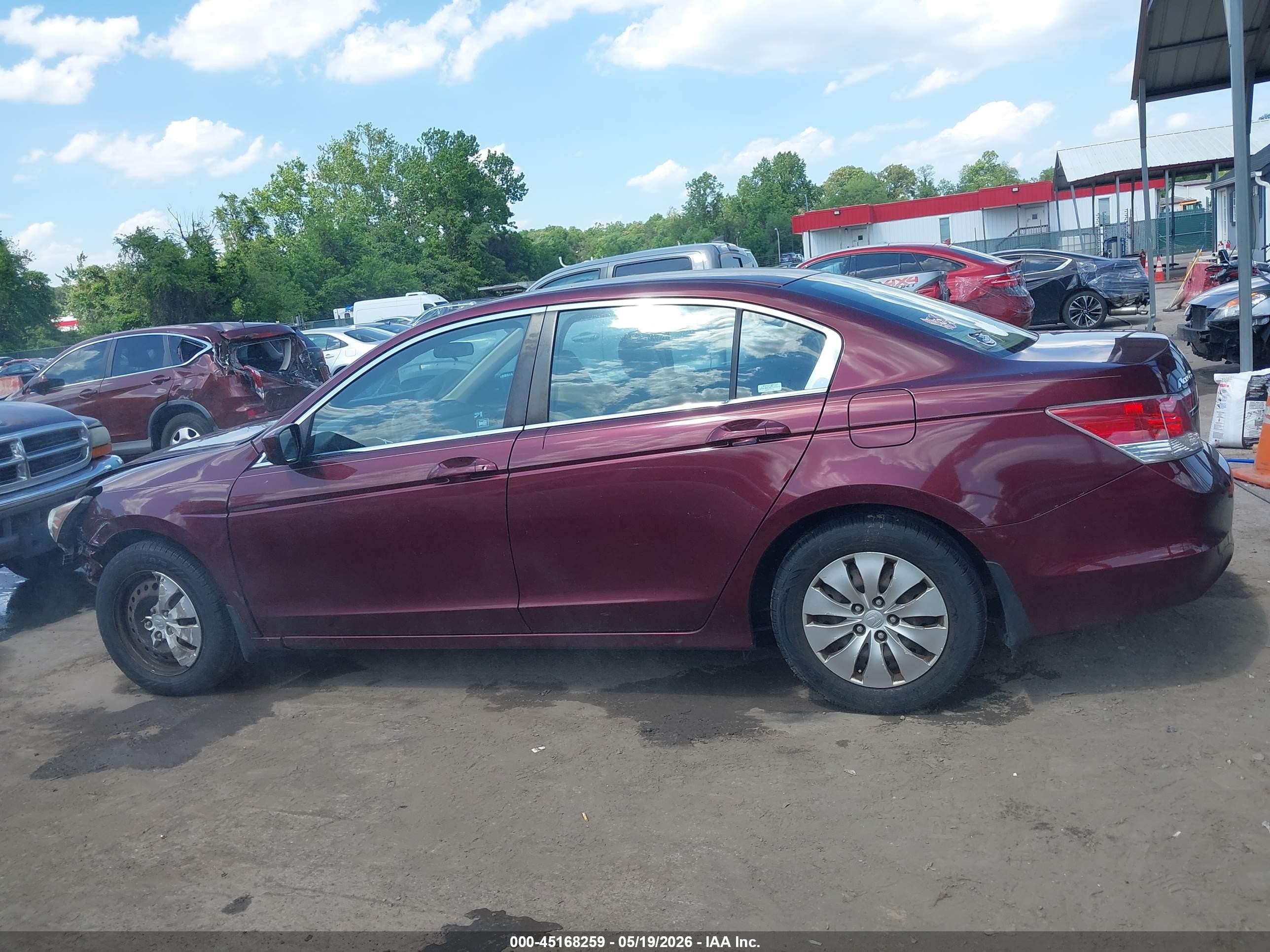 2012 Honda Accord 2.4 Lx Темно-бордовый vin: 1HGCP2F30CA179632
