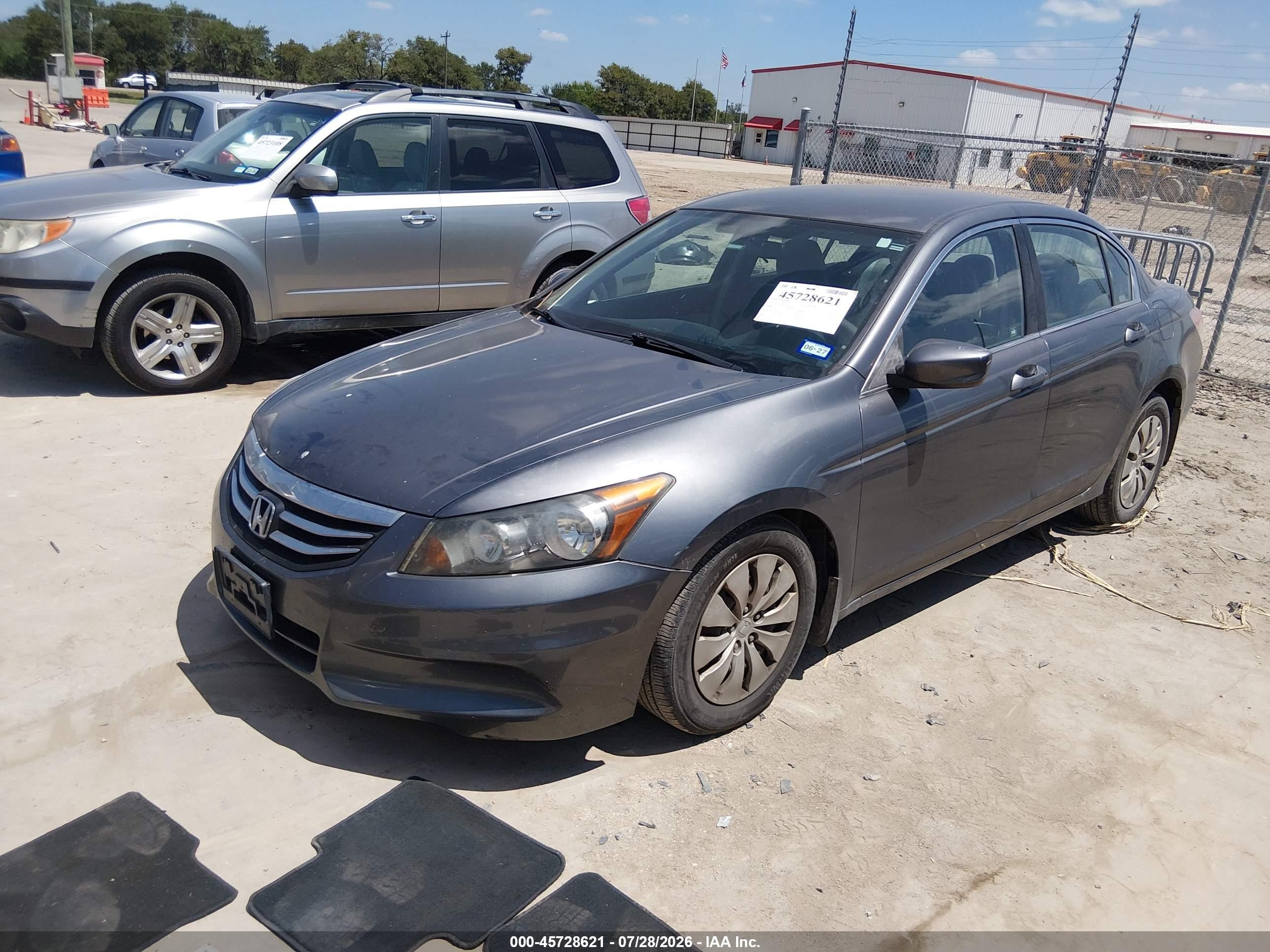 2012 Honda Accord Sdn Lx Gray vin: 1HGCP2F30CA214122