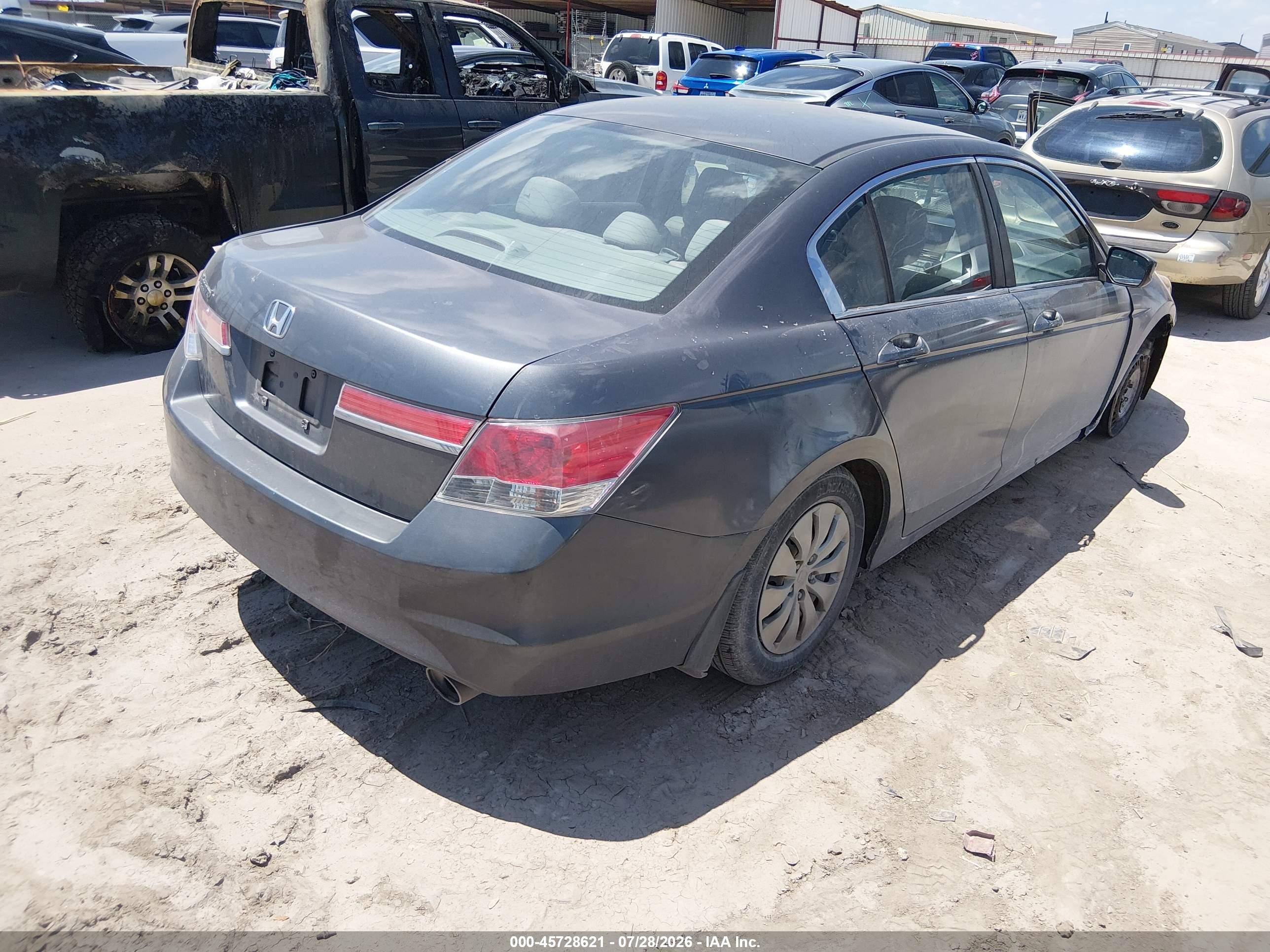 2012 Honda Accord Sdn Lx Gray vin: 1HGCP2F30CA214122