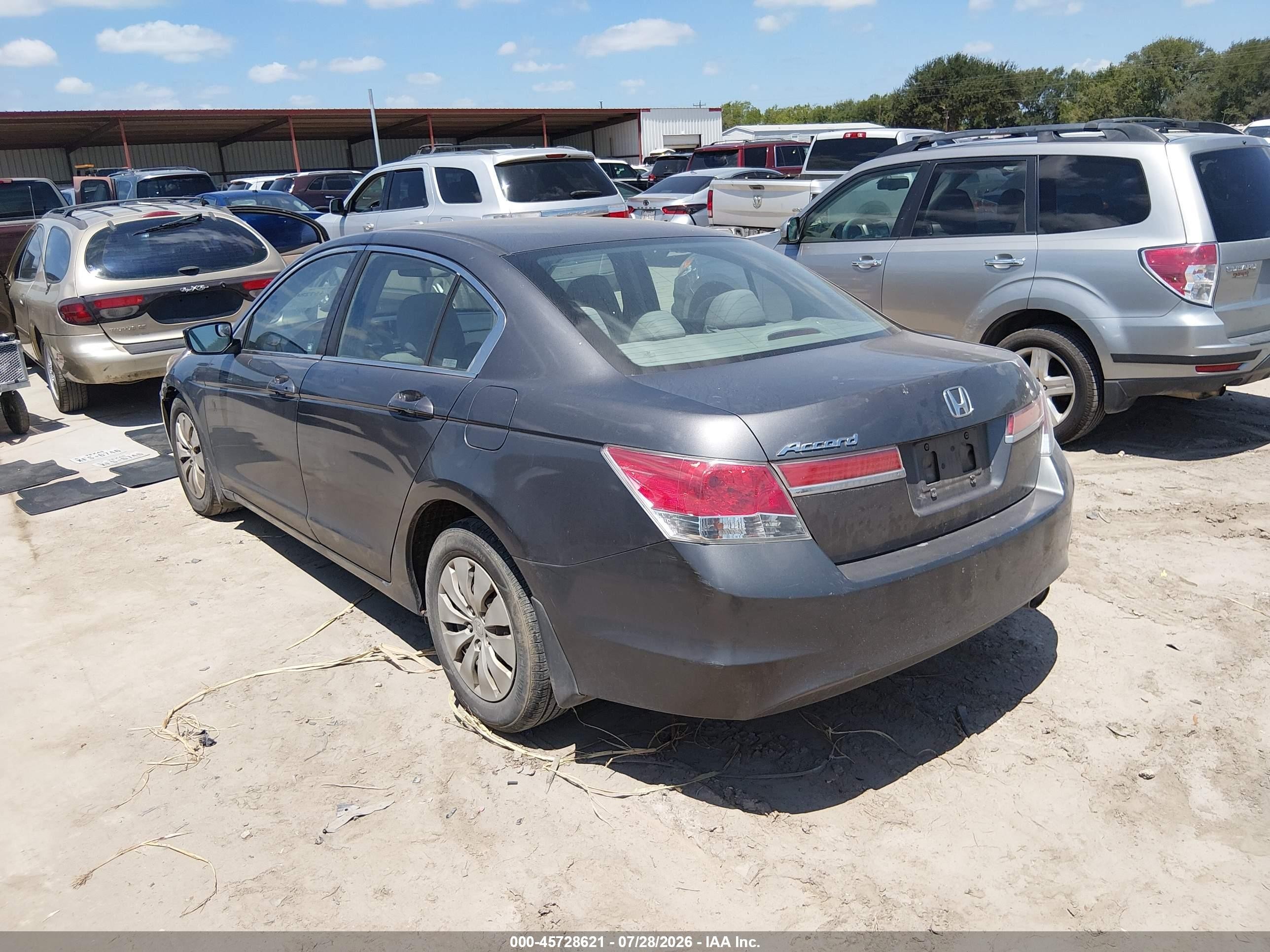 2012 Honda Accord Sdn Lx Gray vin: 1HGCP2F30CA214122