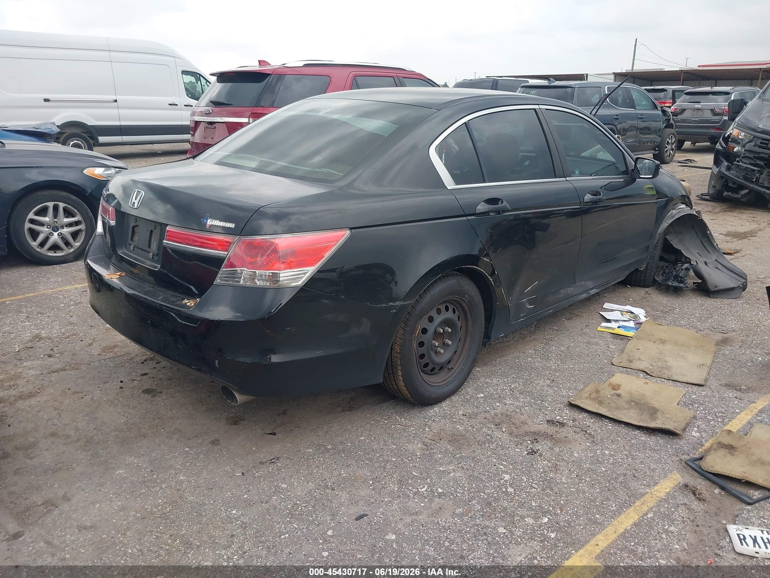 2012 Honda Accord 2.4 Lx Black vin: 1HGCP2F30CA226898