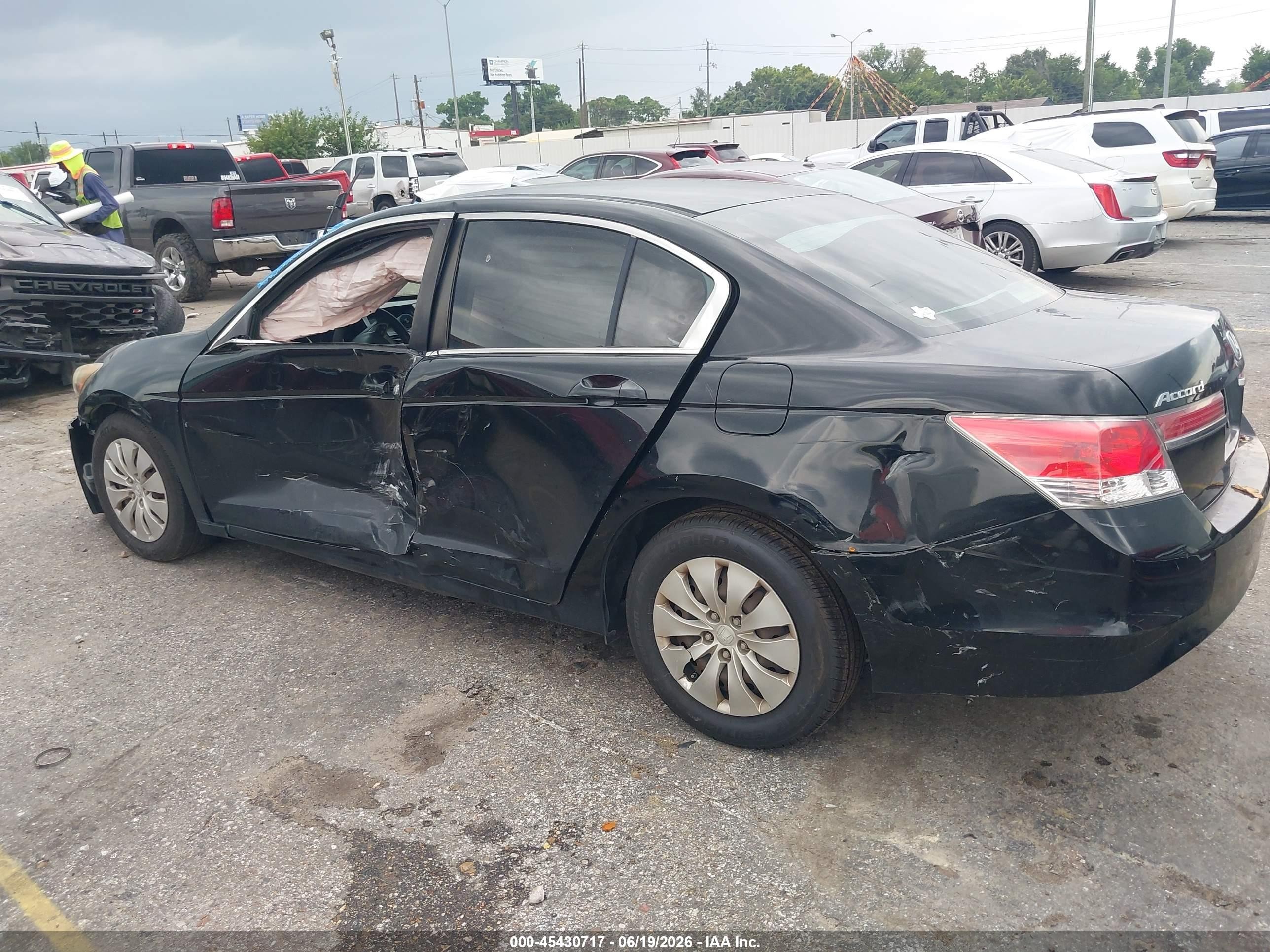 2012 Honda Accord 2.4 Lx Black vin: 1HGCP2F30CA226898