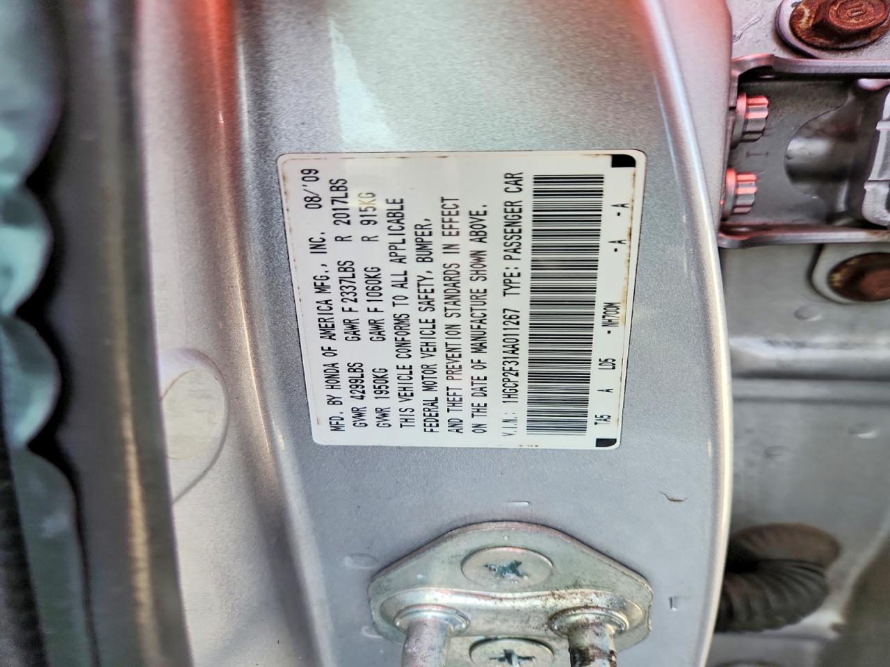 2010 Honda Accord Lx Silver vin: 1HGCP2F31AA011267