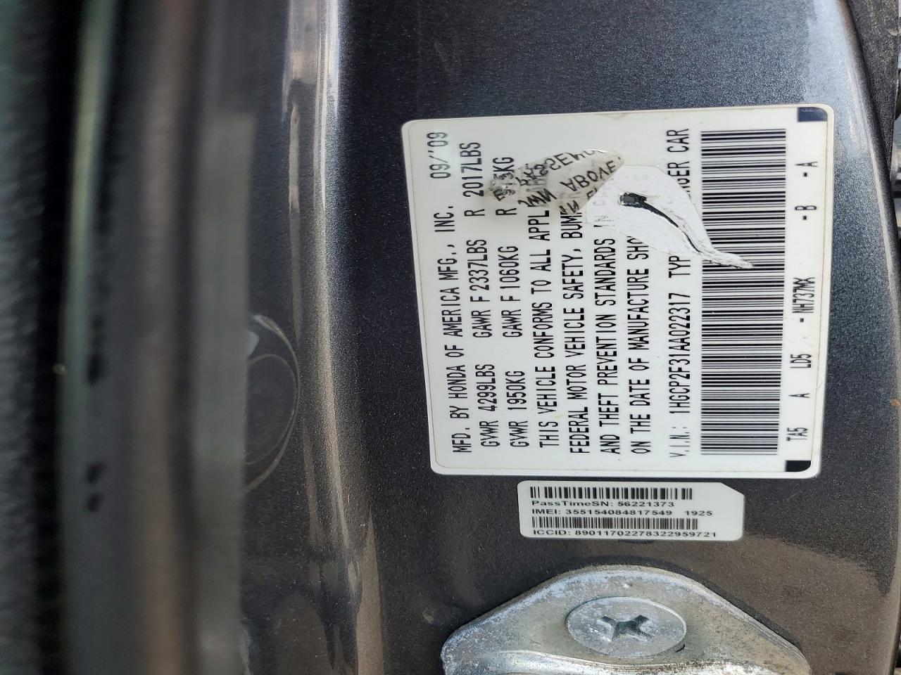 2010 Honda Accord Lx Gray vin: 1HGCP2F31AA022317