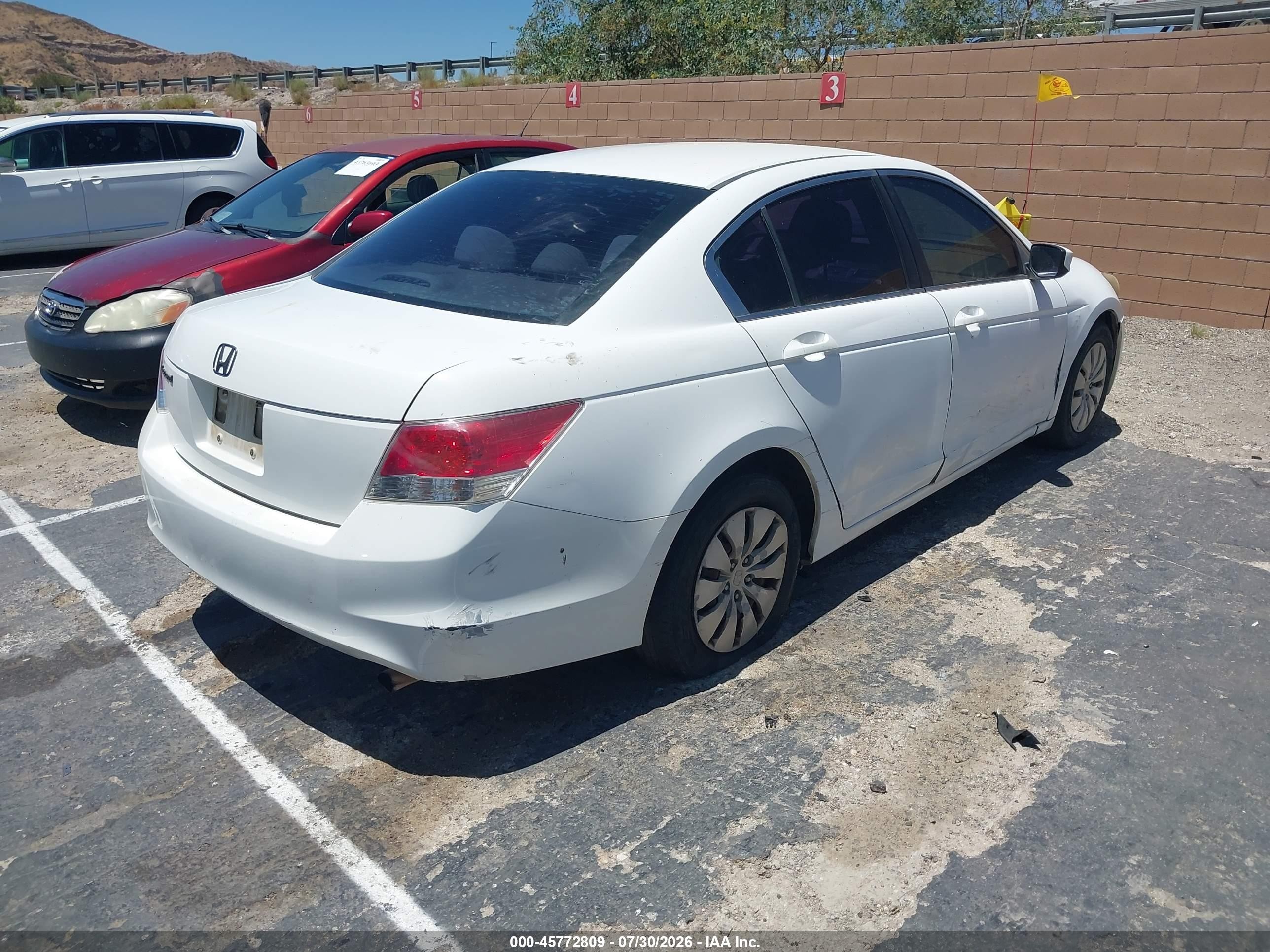 2010 Honda Accord 2.4 Lx White vin: 1HGCP2F31AA053874