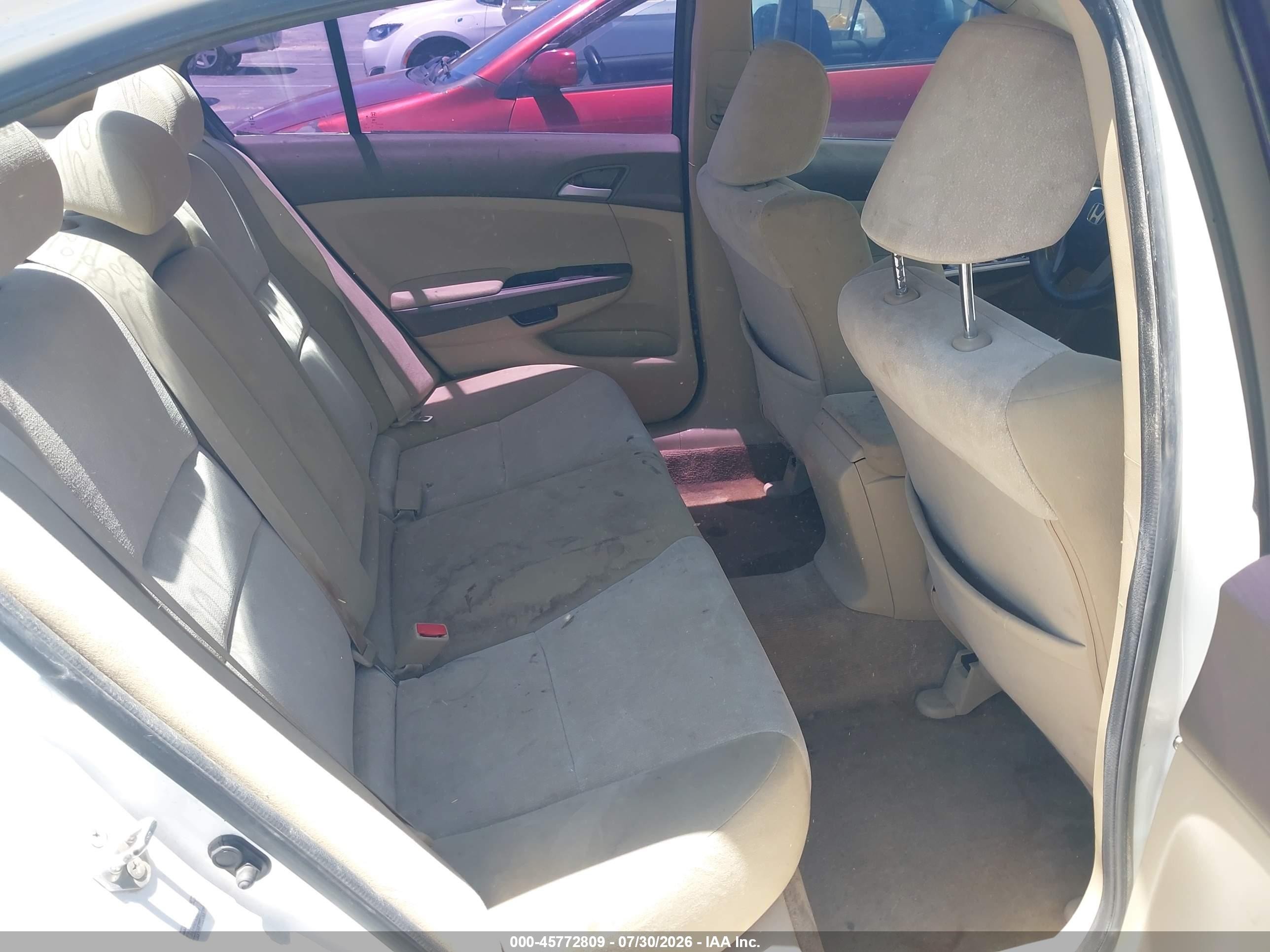 2010 Honda Accord 2.4 Lx White vin: 1HGCP2F31AA053874