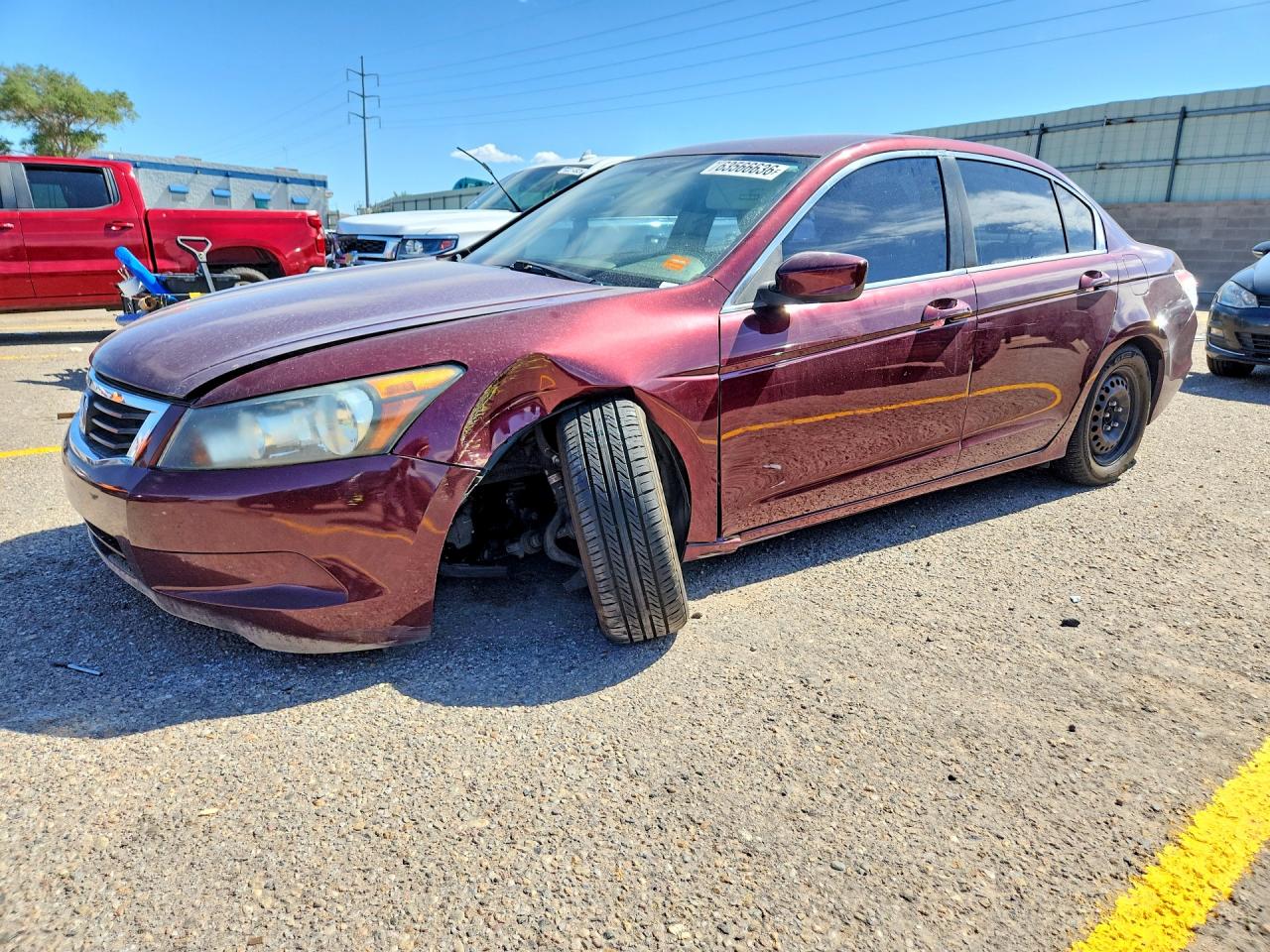 2010 Honda Accord Lx Burgundy vin: 1HGCP2F31AA108825