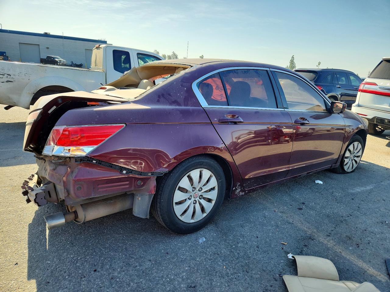 2011 Honda Accord Lx Burgundy vin: 1HGCP2F31BA008743