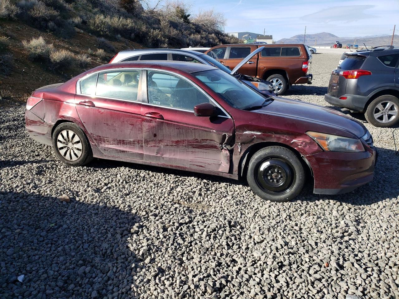 2011 Honda Accord Lx Burgundy vin: 1HGCP2F31BA050202