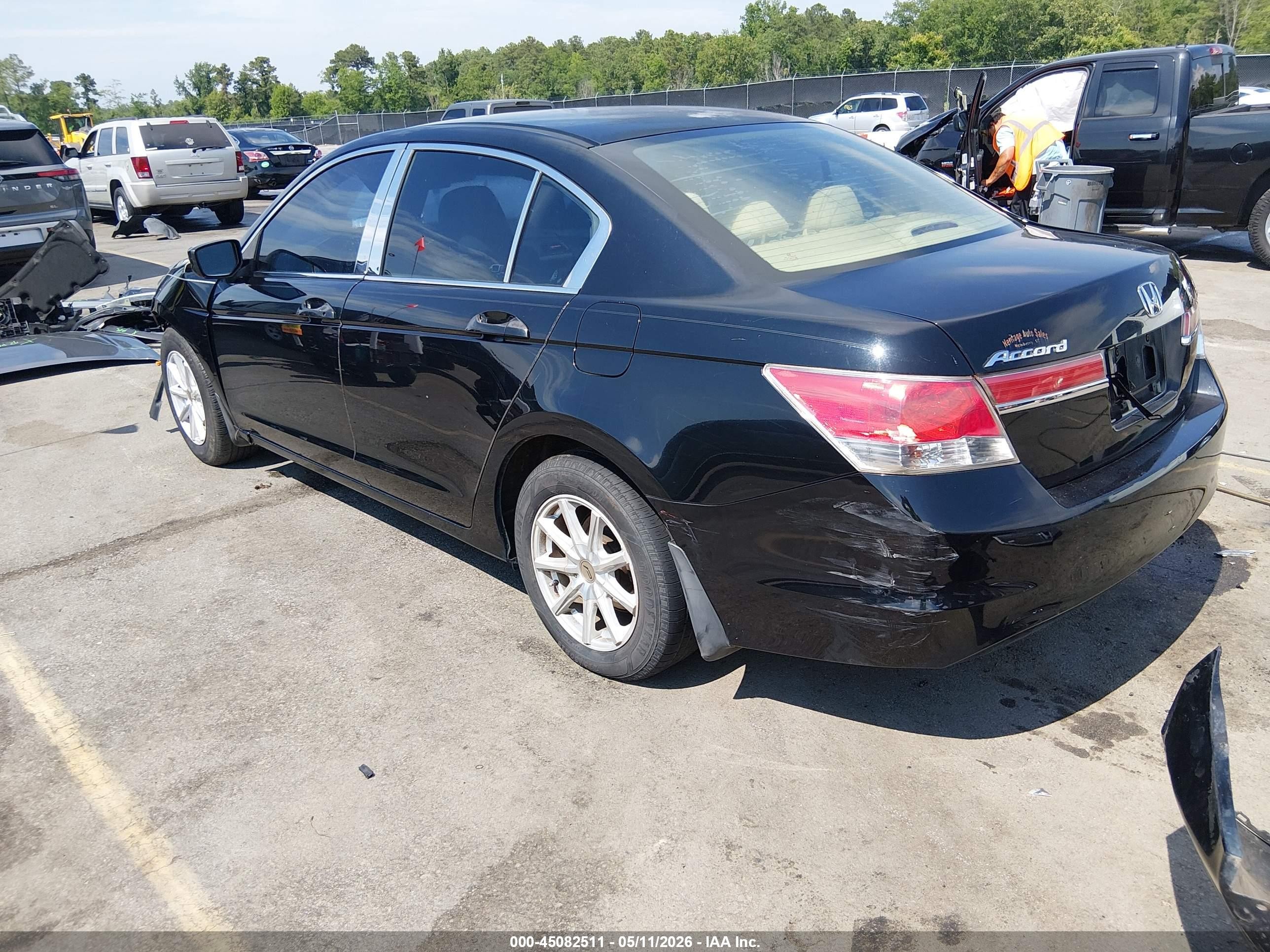 2011 Honda Accord 2.4 Lx Black vin: 1HGCP2F31BA094183