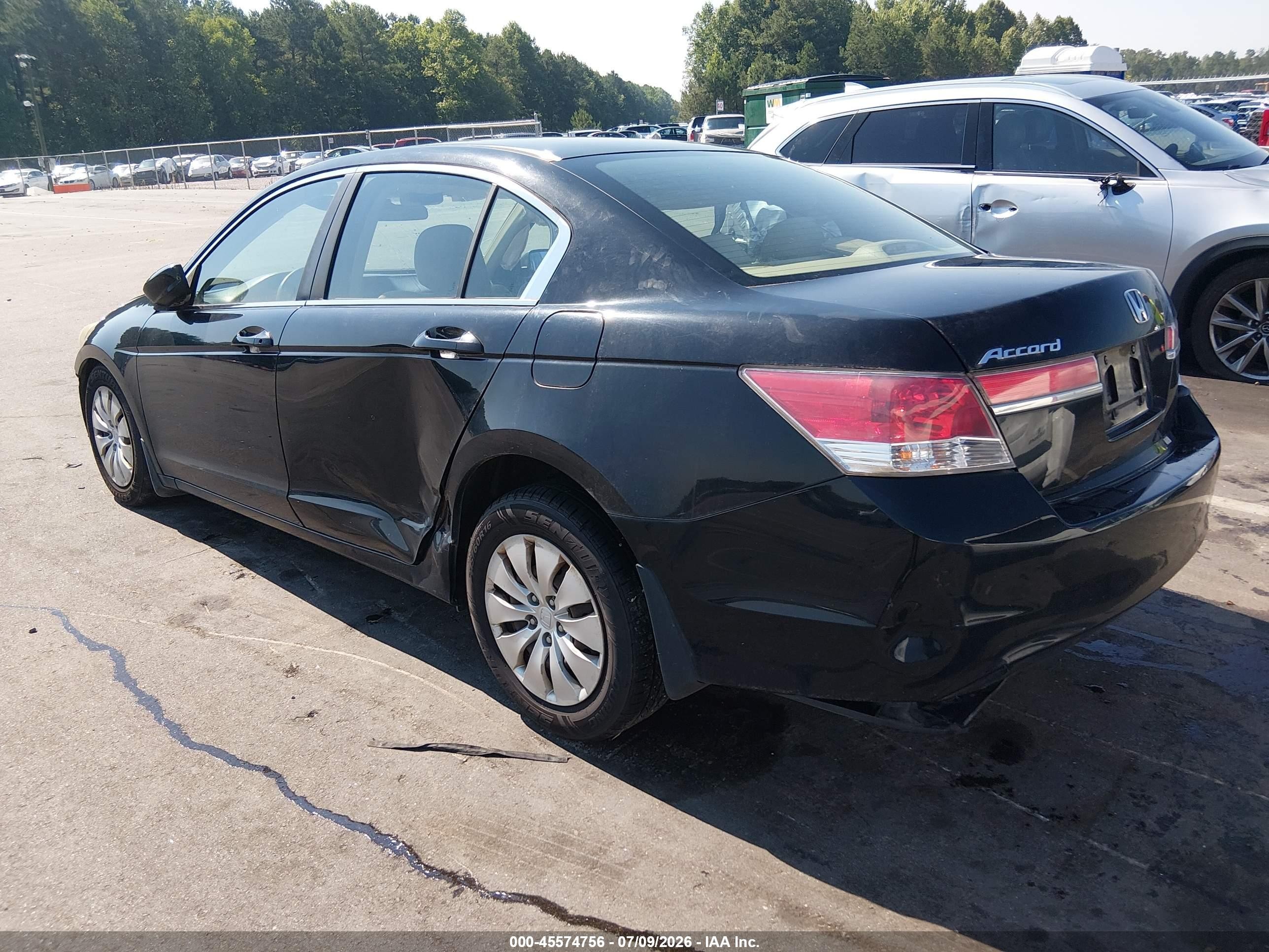 2011 Honda Accord 2.4 Lx Black vin: 1HGCP2F31BA139316