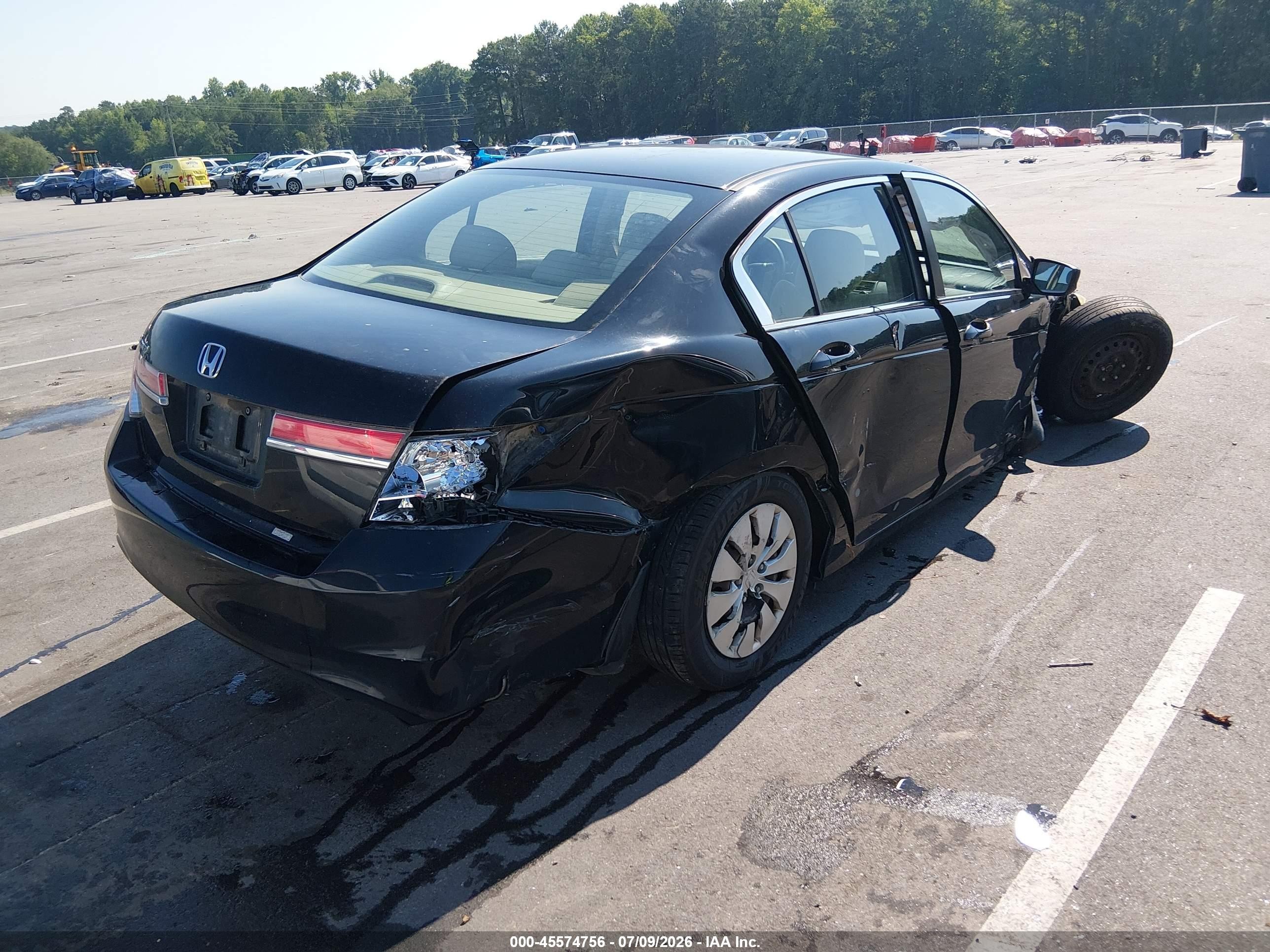 2011 Honda Accord 2.4 Lx Black vin: 1HGCP2F31BA139316