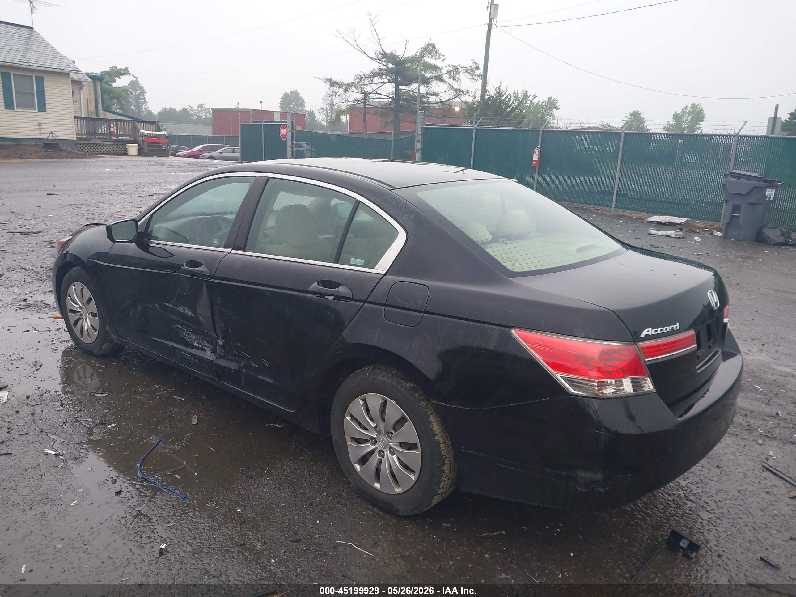 2011 Honda Accord 2.4 Lx Black vin: 1HGCP2F31BA156018