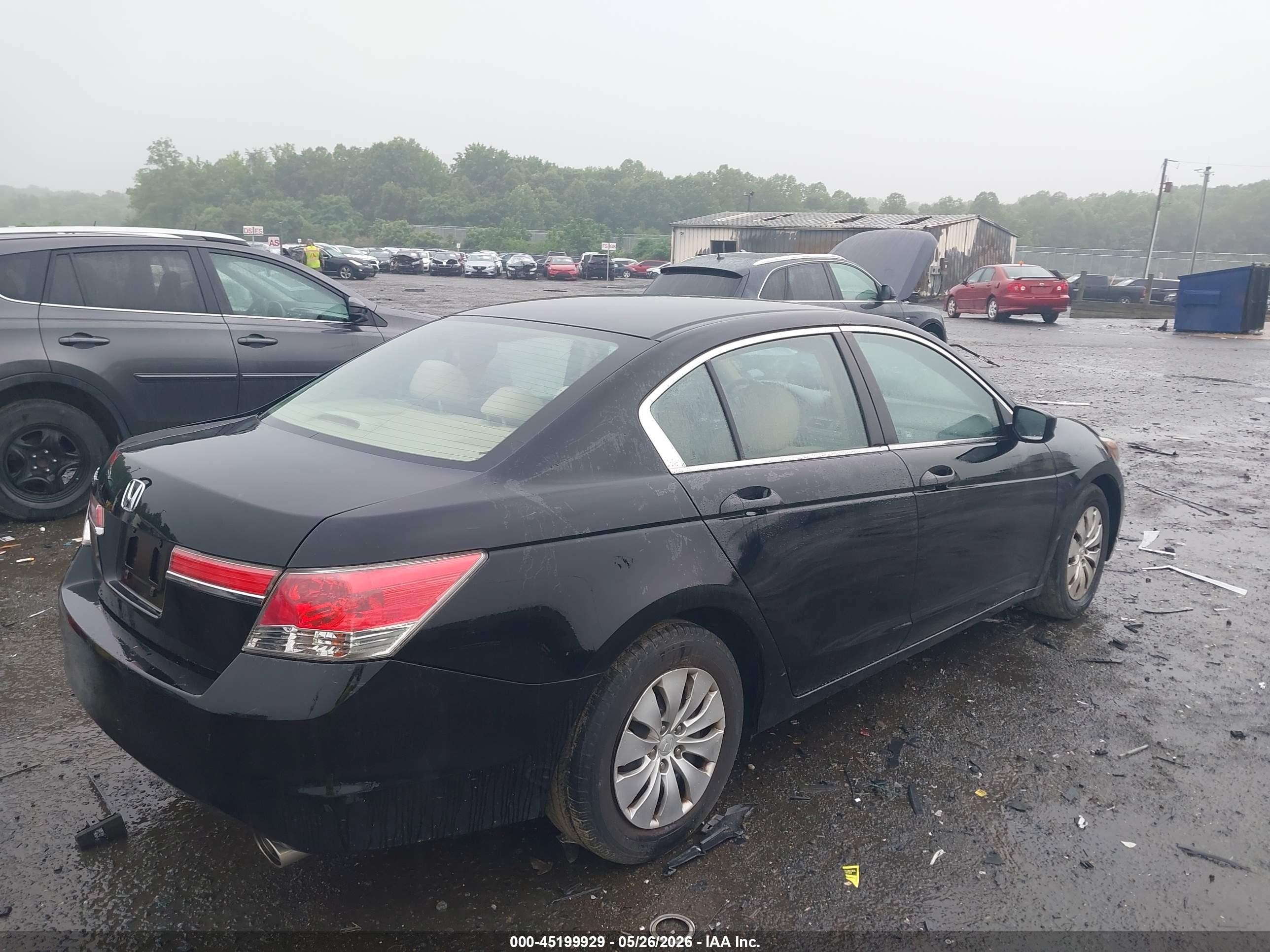 2011 Honda Accord 2.4 Lx Black vin: 1HGCP2F31BA156018
