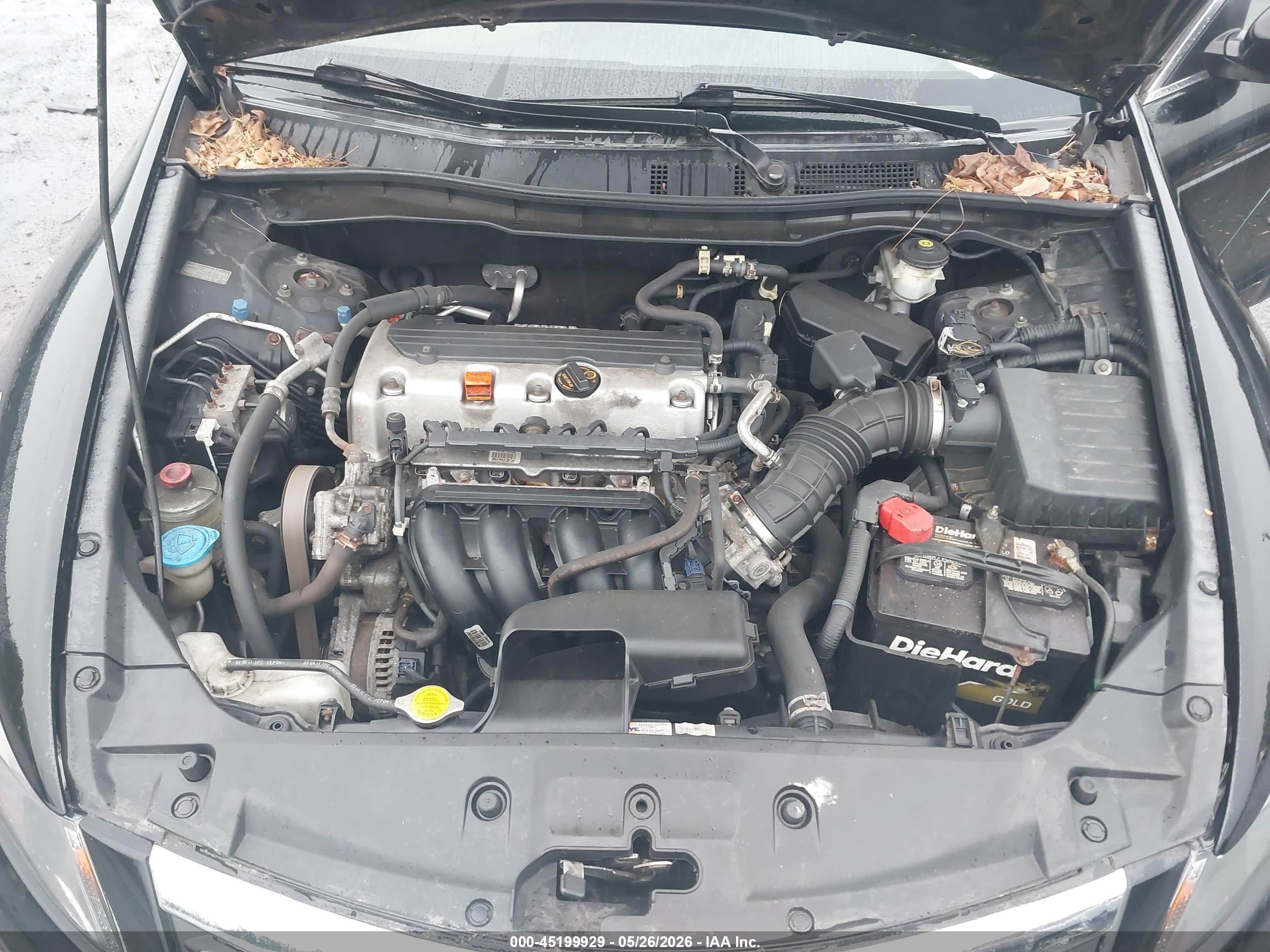 2011 Honda Accord 2.4 Lx Black vin: 1HGCP2F31BA156018