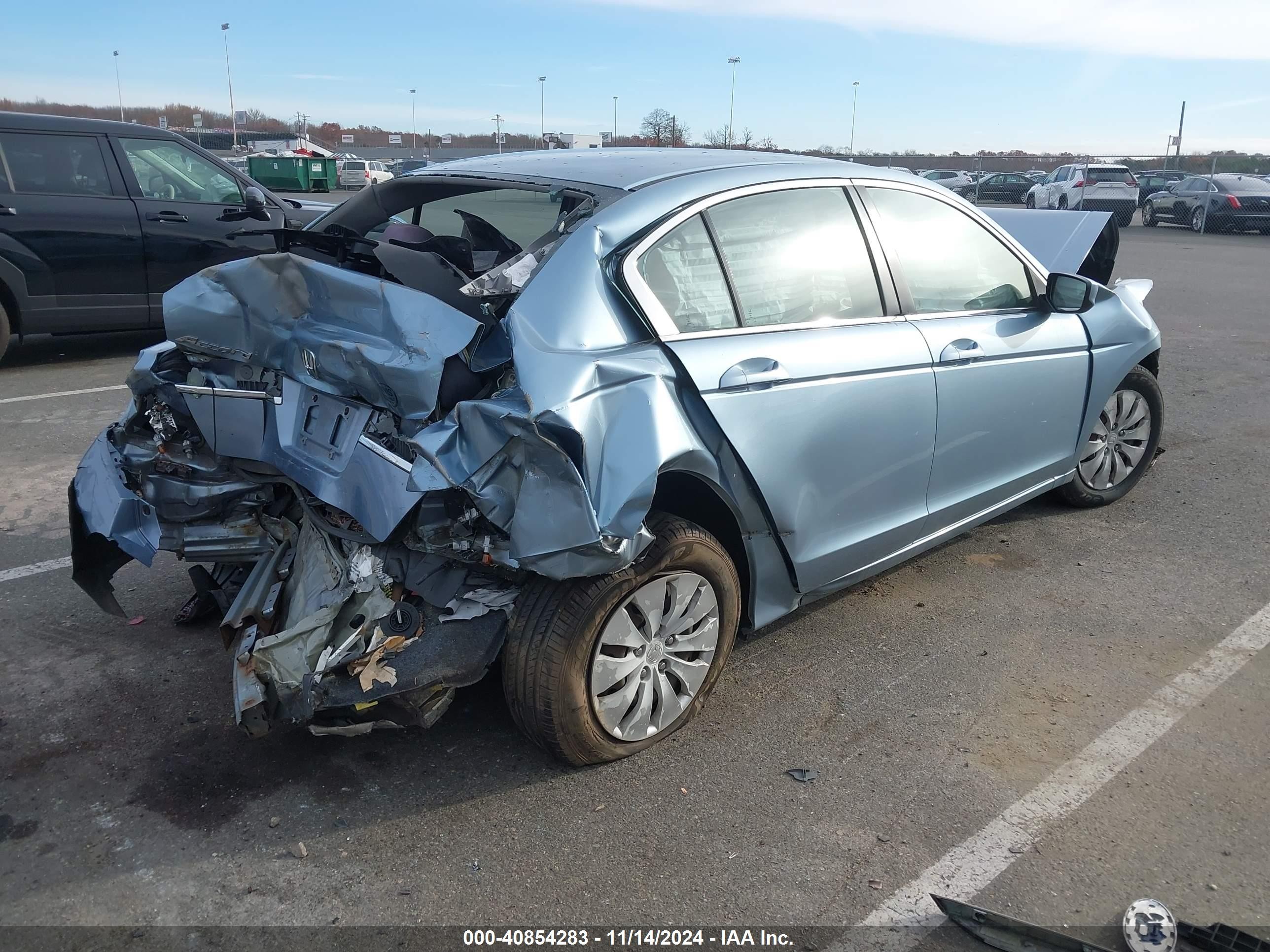 2012 Honda Accord 2.4 Lx Blue vin: 1HGCP2F31CA116894