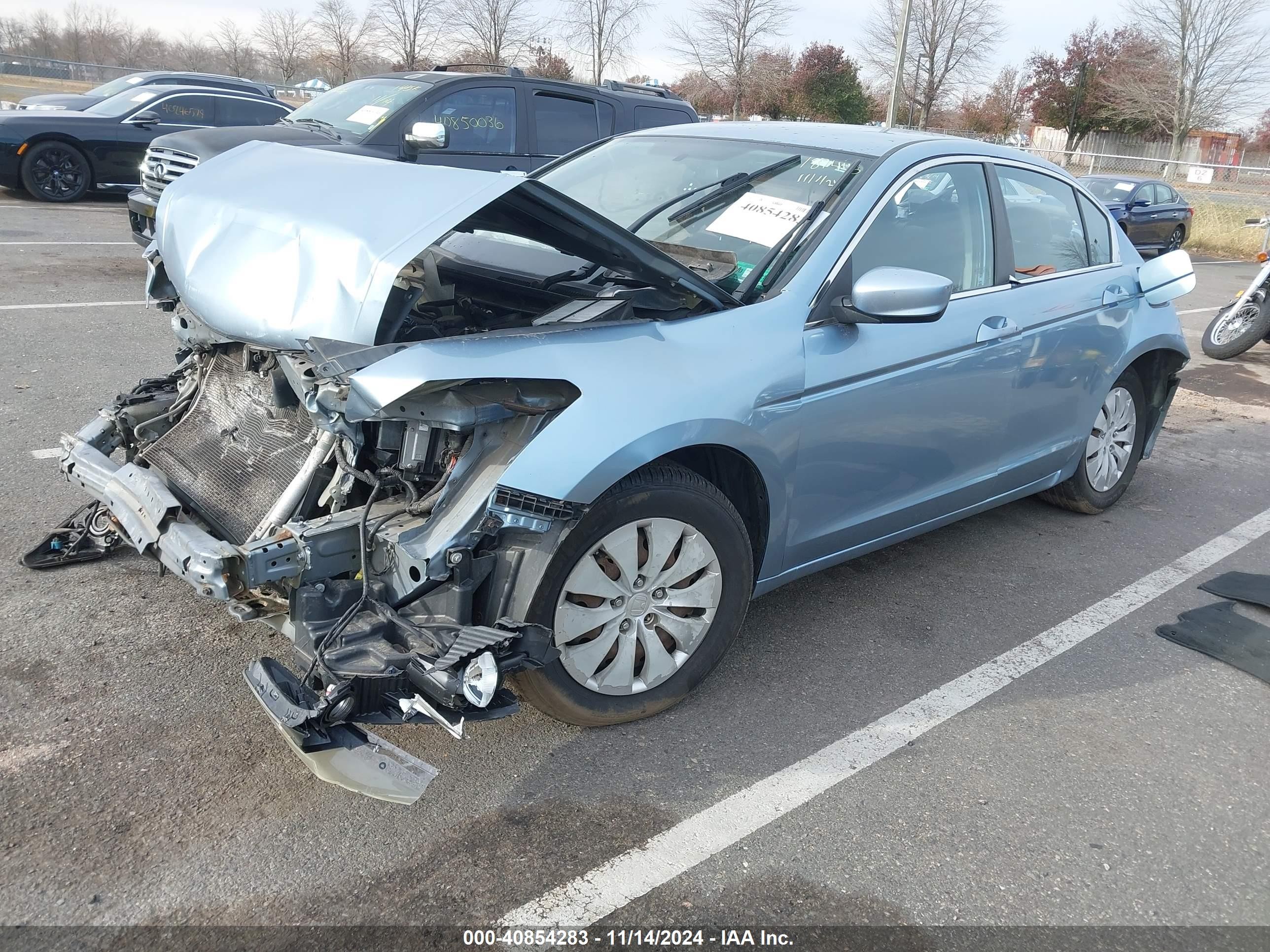 2012 Honda Accord 2.4 Lx Blue vin: 1HGCP2F31CA116894