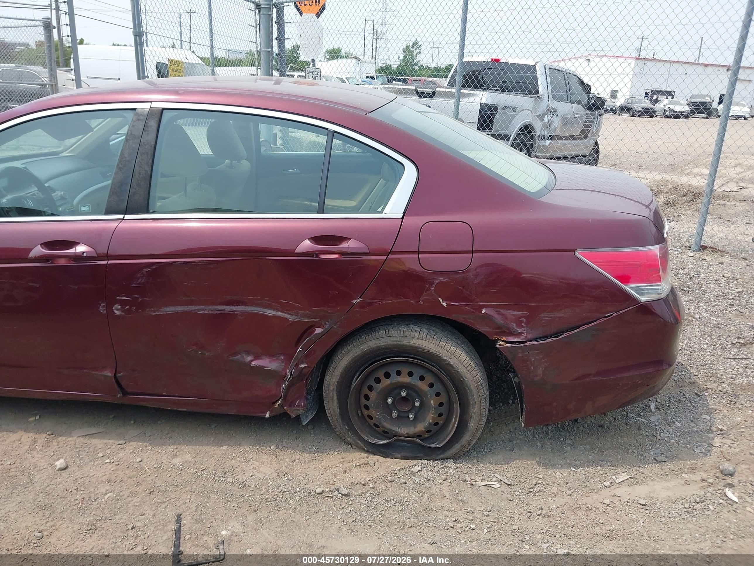2012 Honda Accord Sdn Lx Burgundy vin: 1HGCP2F31CA129225