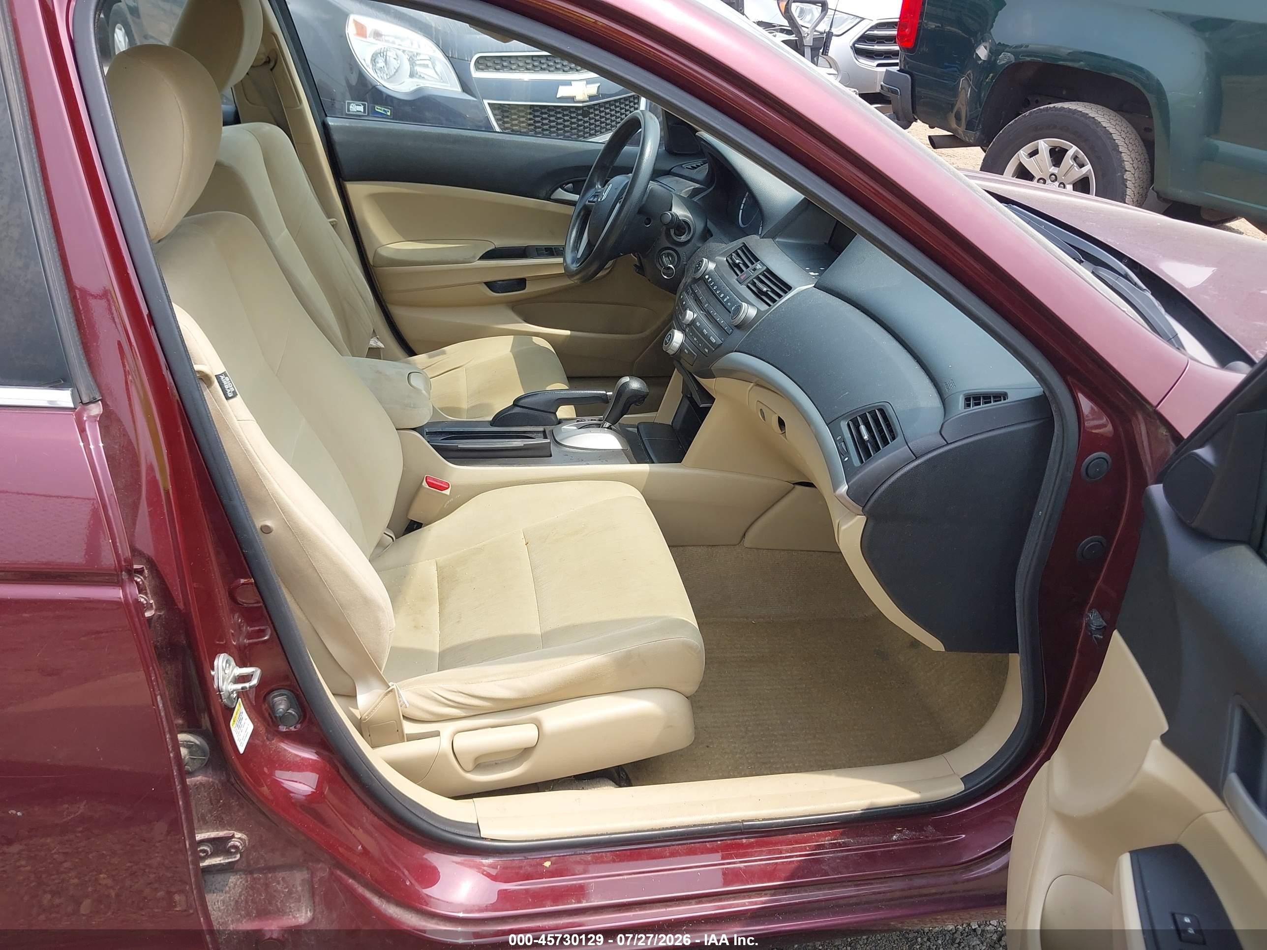 2012 Honda Accord Sdn Lx Burgundy vin: 1HGCP2F31CA129225