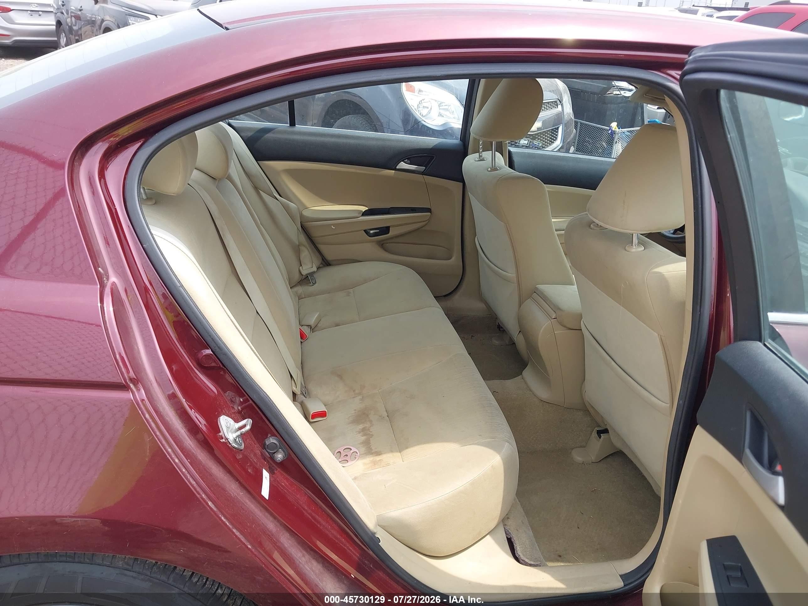 2012 Honda Accord Sdn Lx Burgundy vin: 1HGCP2F31CA129225