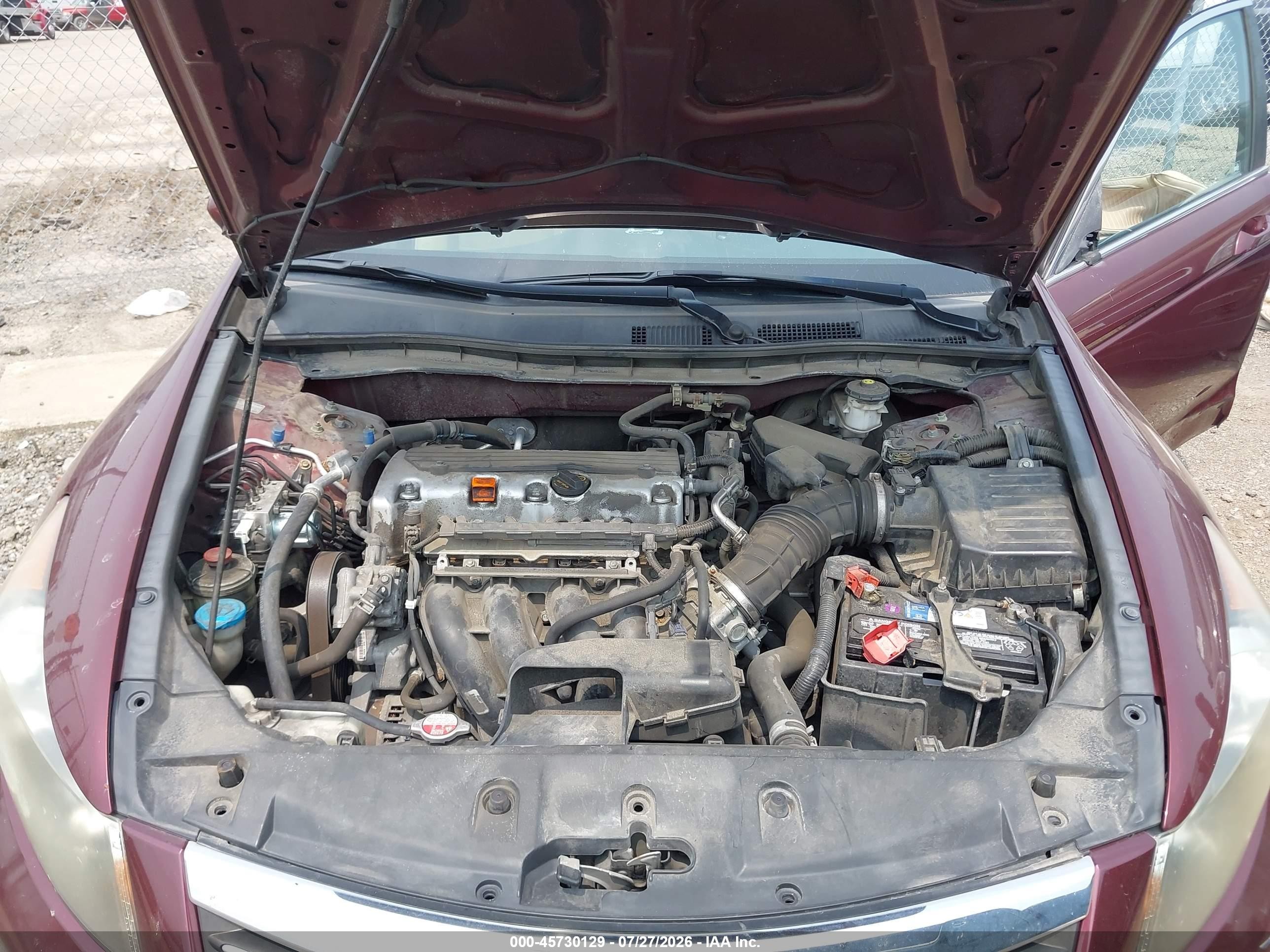 2012 Honda Accord Sdn Lx Burgundy vin: 1HGCP2F31CA129225
