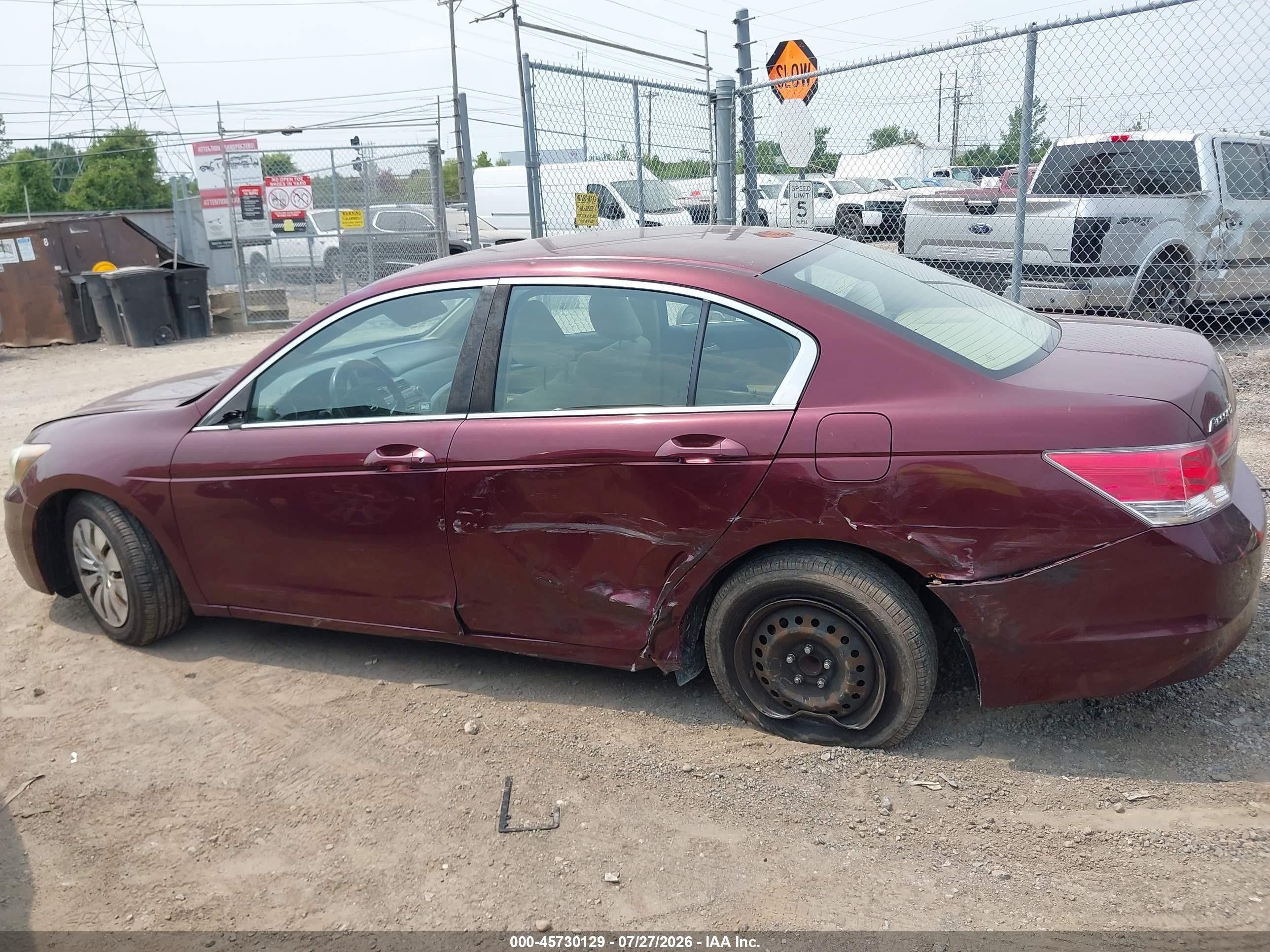 2012 Honda Accord Sdn Lx Burgundy vin: 1HGCP2F31CA129225