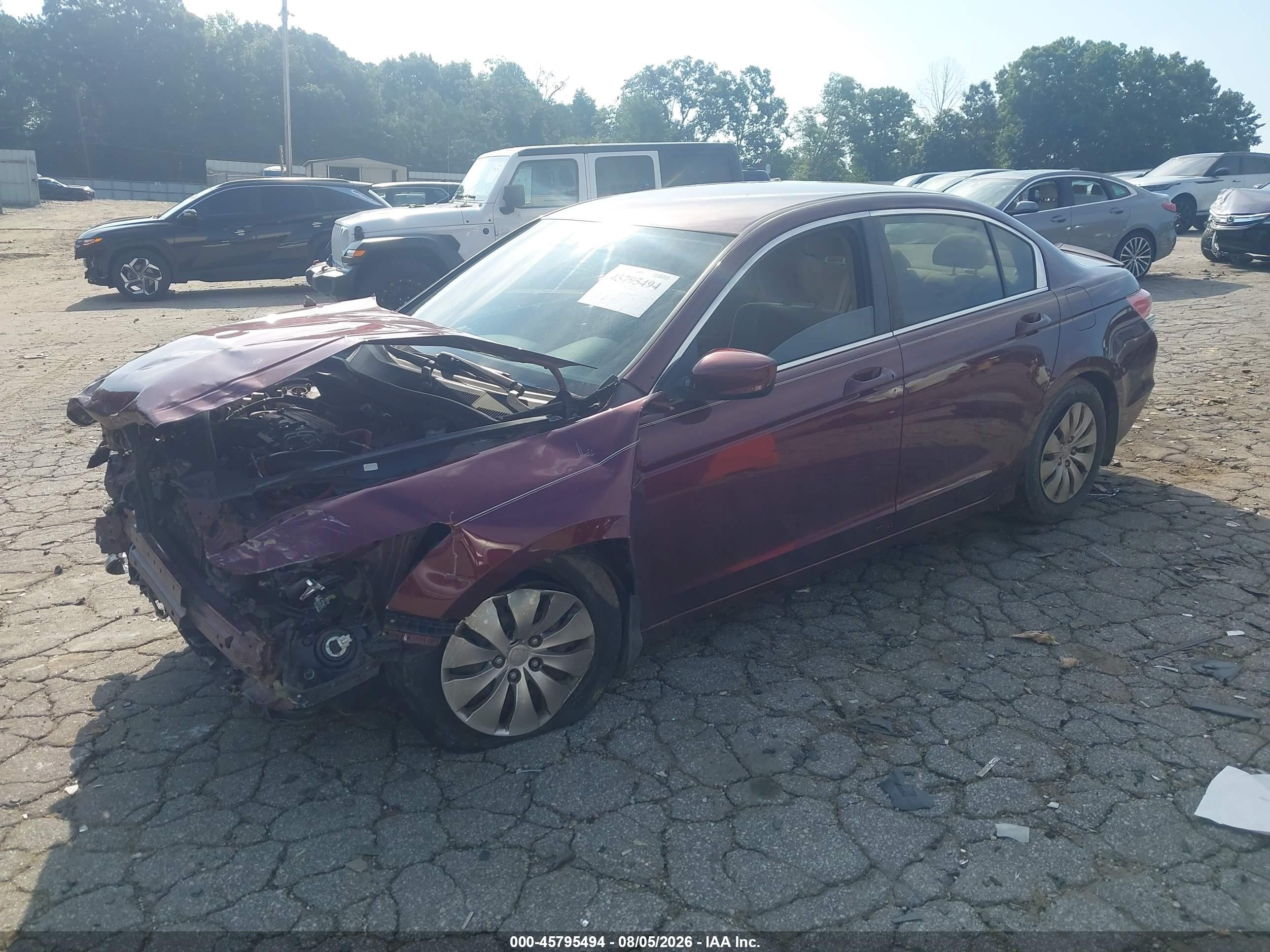 2012 Honda Accord Sdn Lx Burgundy vin: 1HGCP2F31CA157848