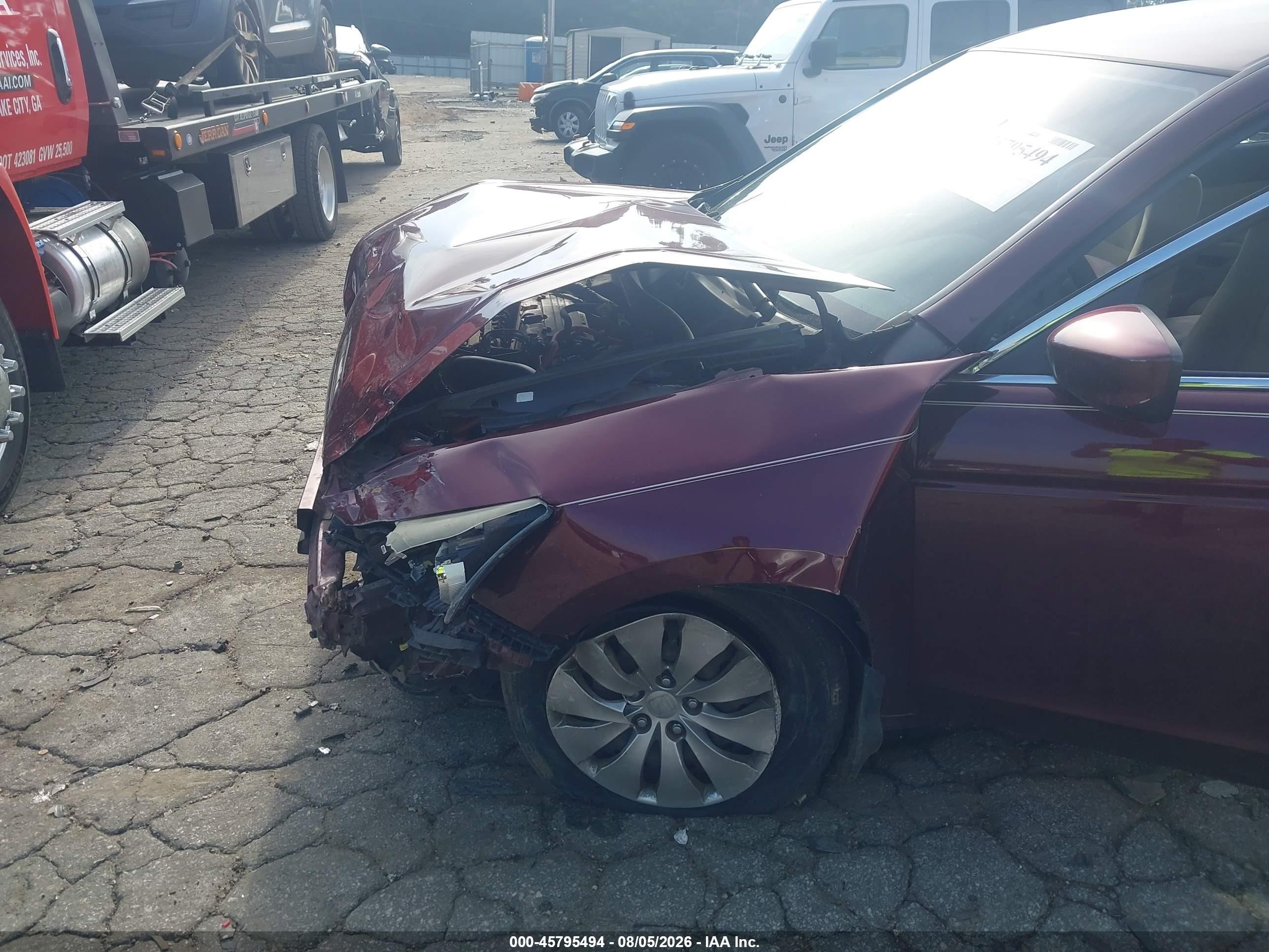 2012 Honda Accord Sdn Lx Burgundy vin: 1HGCP2F31CA157848