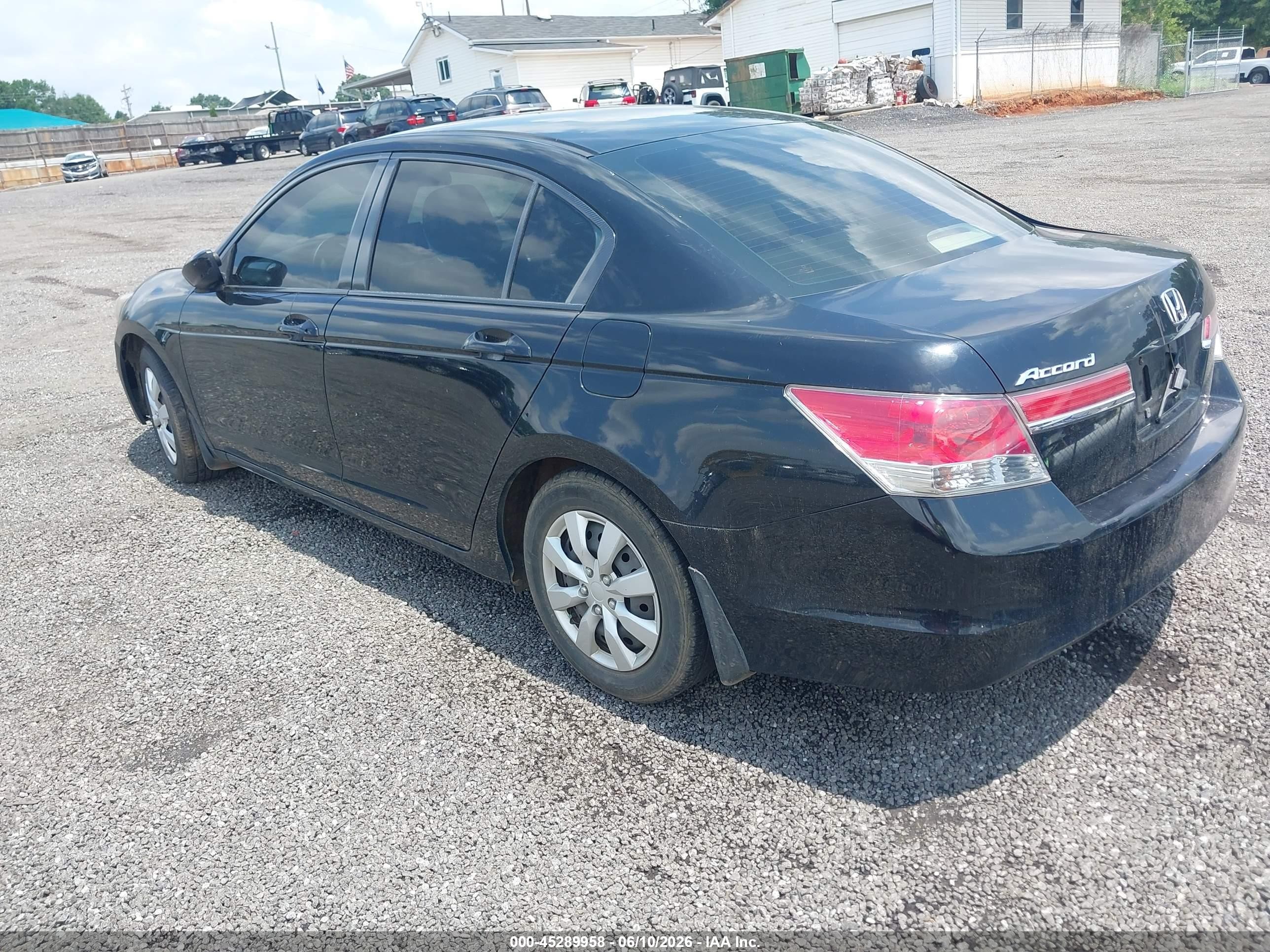 2012 Honda Accord 2.4 Lx Black vin: 1HGCP2F31CA207518