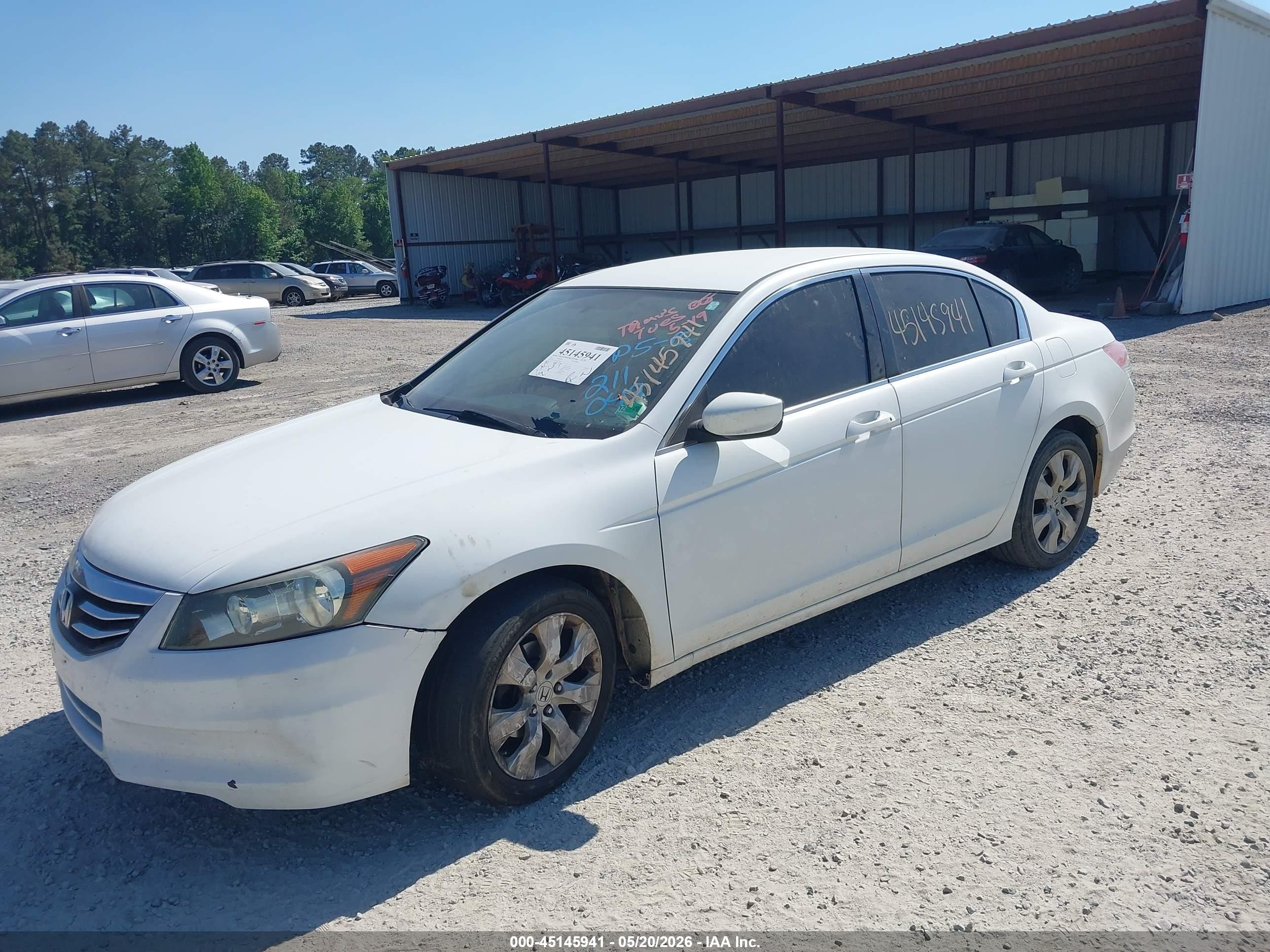 2012 Honda Accord 2.4 Lx White vin: 1HGCP2F31CA211049