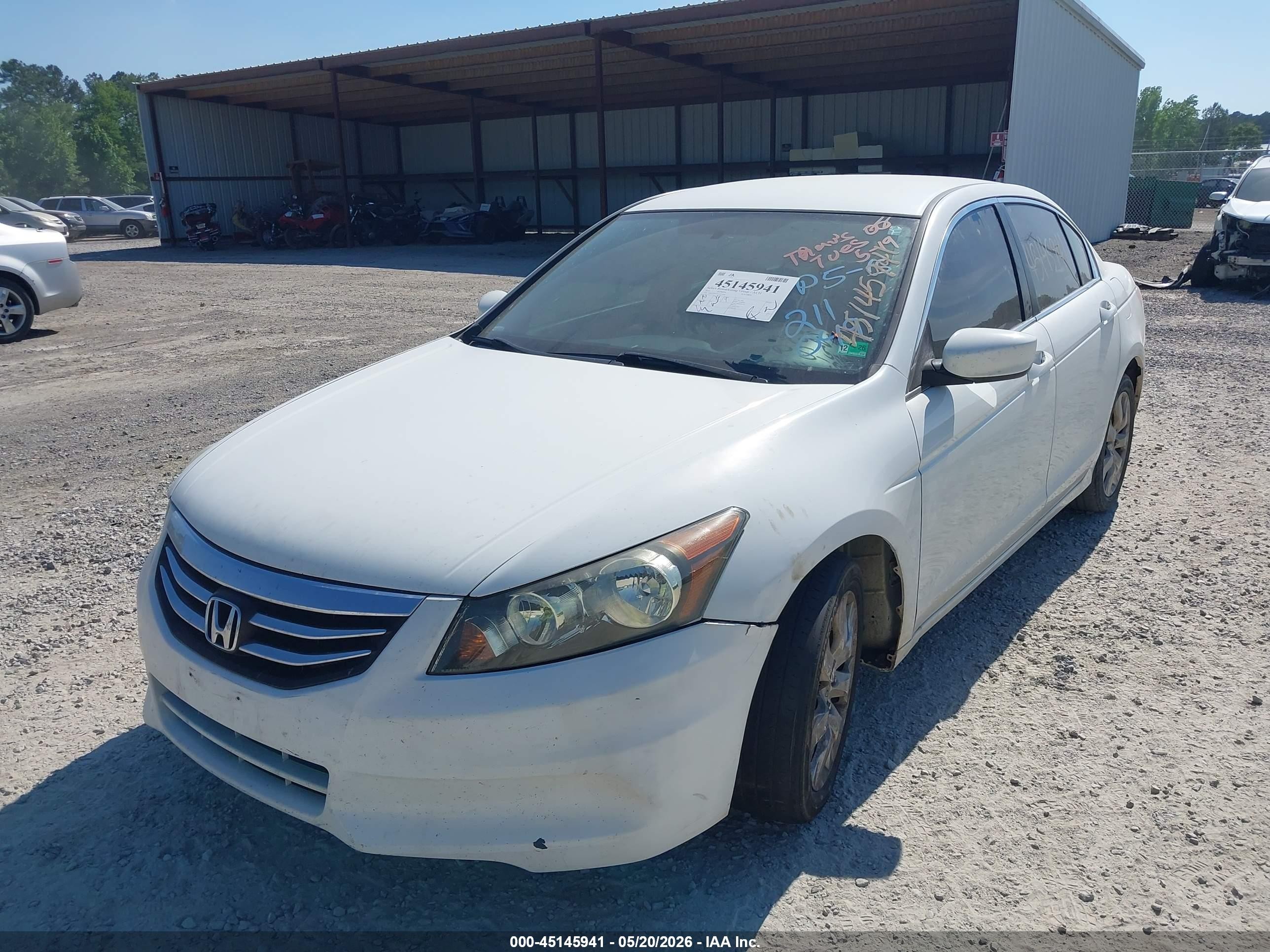 2012 Honda Accord 2.4 Lx White vin: 1HGCP2F31CA211049