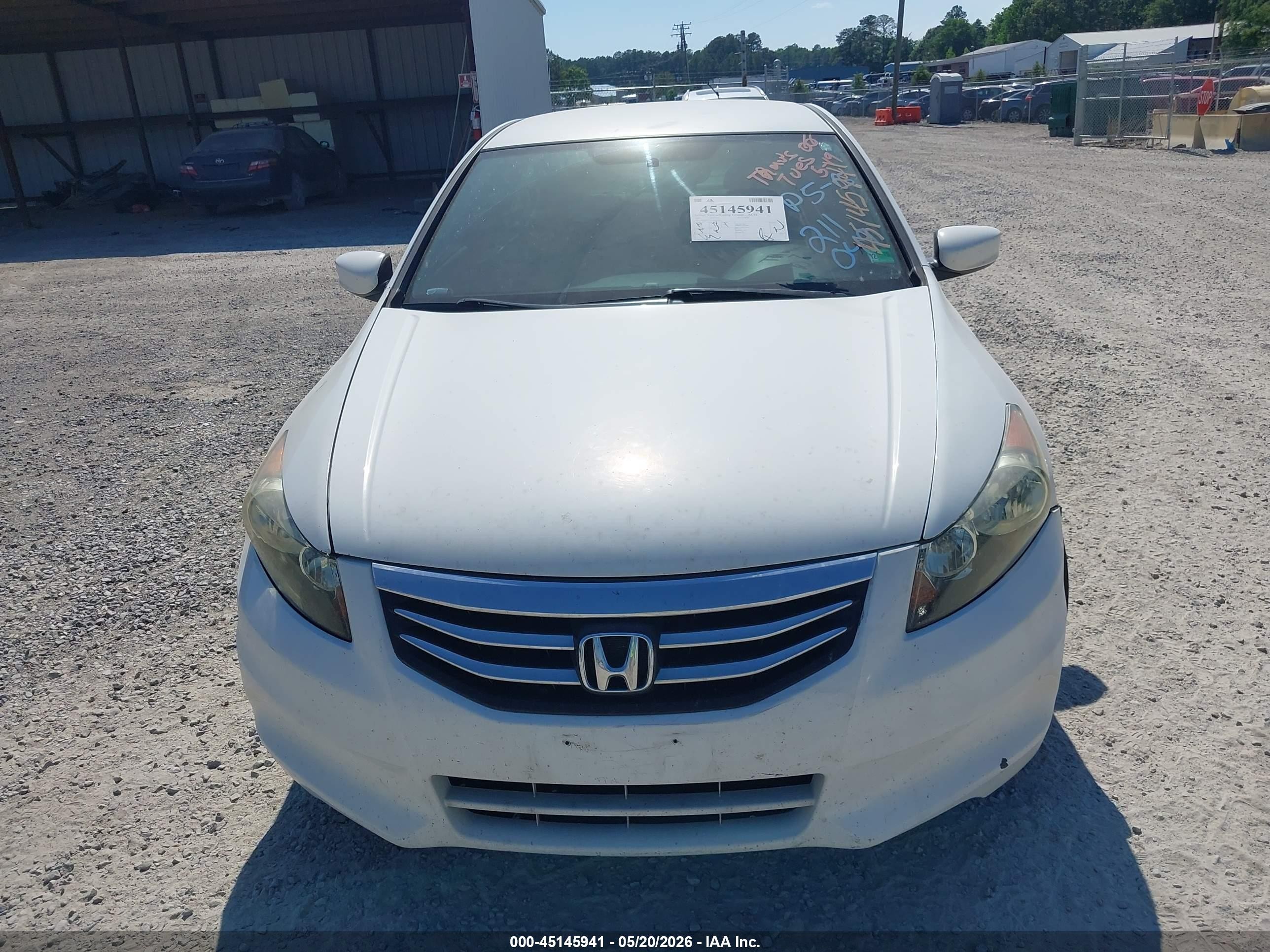 2012 Honda Accord 2.4 Lx White vin: 1HGCP2F31CA211049