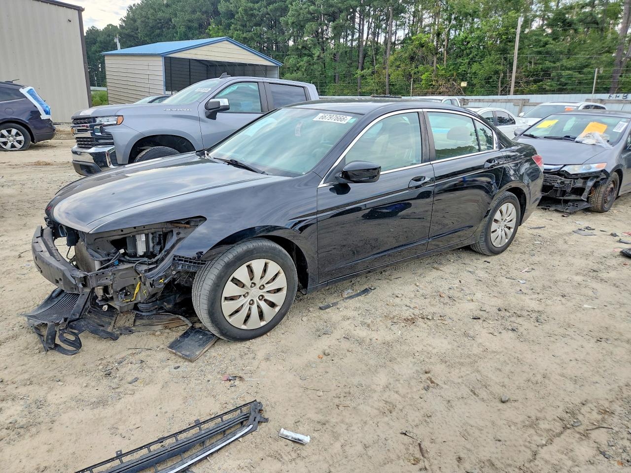 2012 Honda Accord Lx Black vin: 1HGCP2F31CA212444