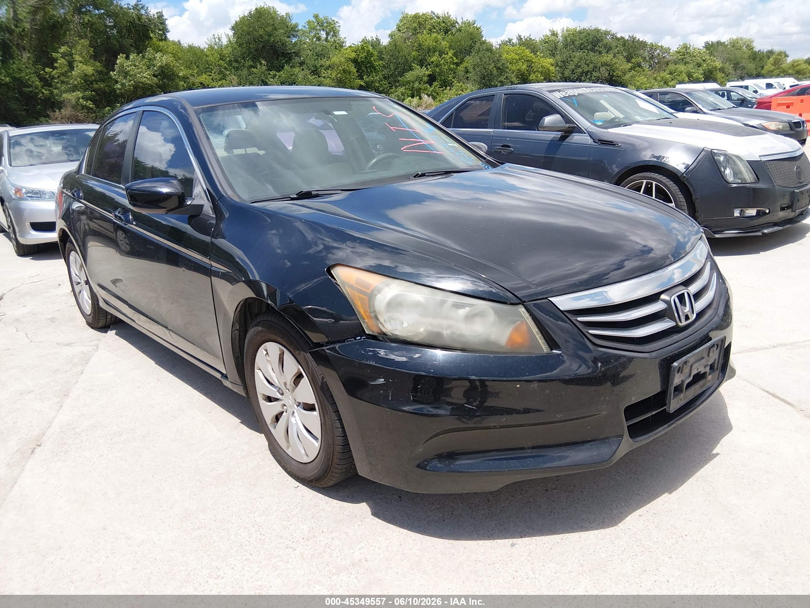 2012 Honda Accord 2.4 Lx Black vin: 1HGCP2F31CA212461