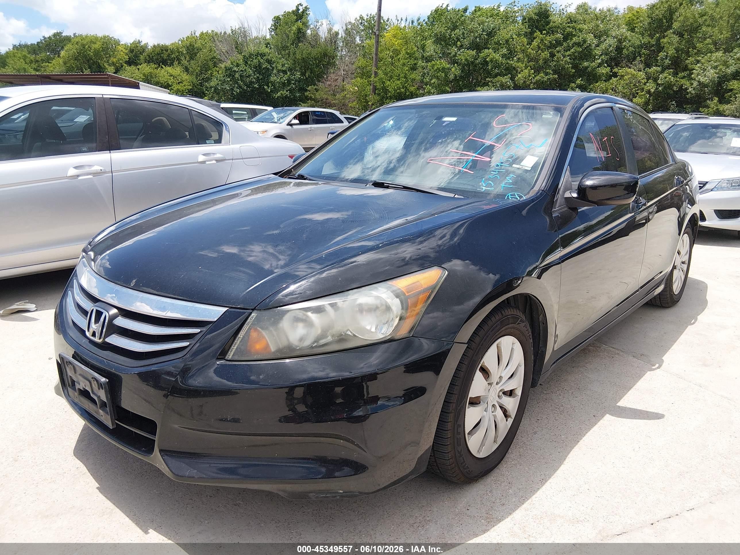 2012 Honda Accord 2.4 Lx Black vin: 1HGCP2F31CA212461