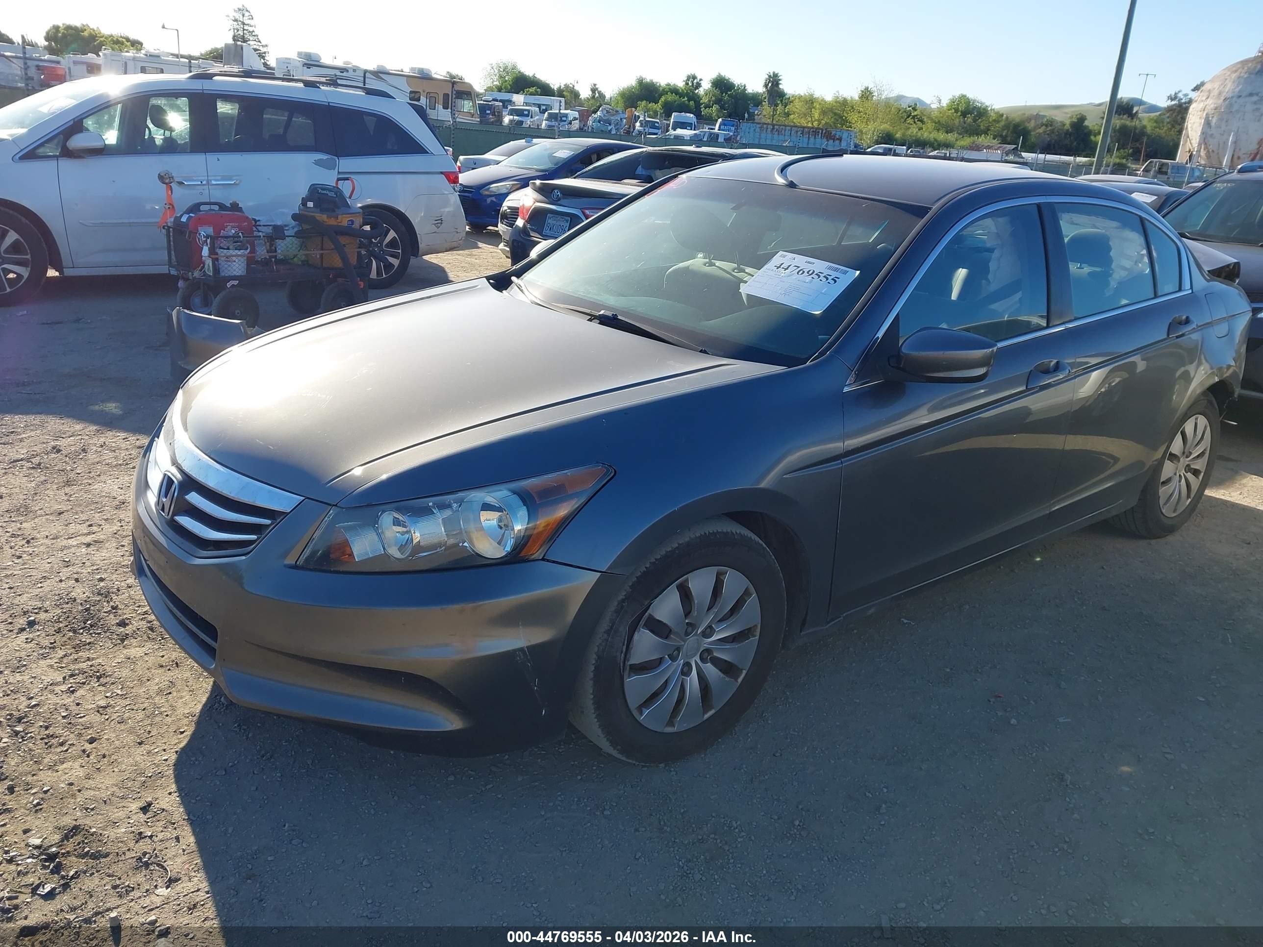 2012 Honda Accord 2.4 Lx Gray vin: 1HGCP2F31CA242902