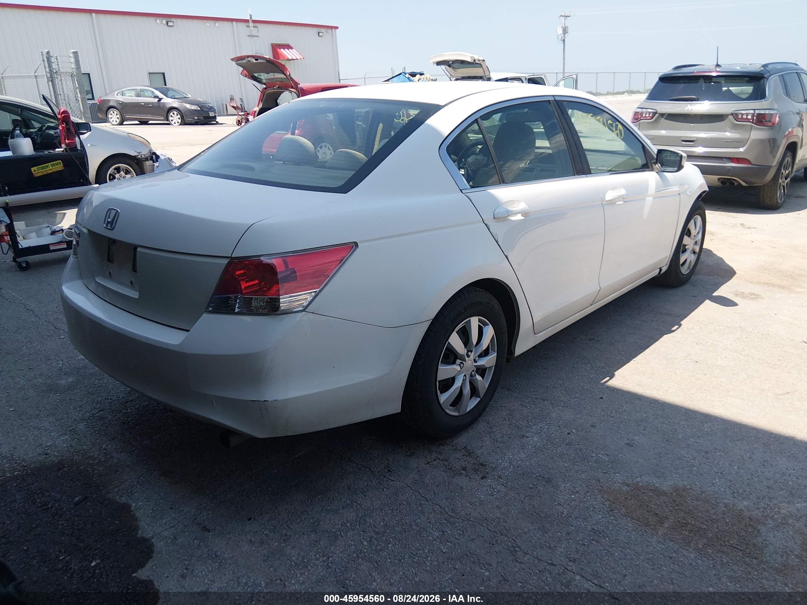 2010 Honda Accord 2.4 Lx White vin: 1HGCP2F32AA049767