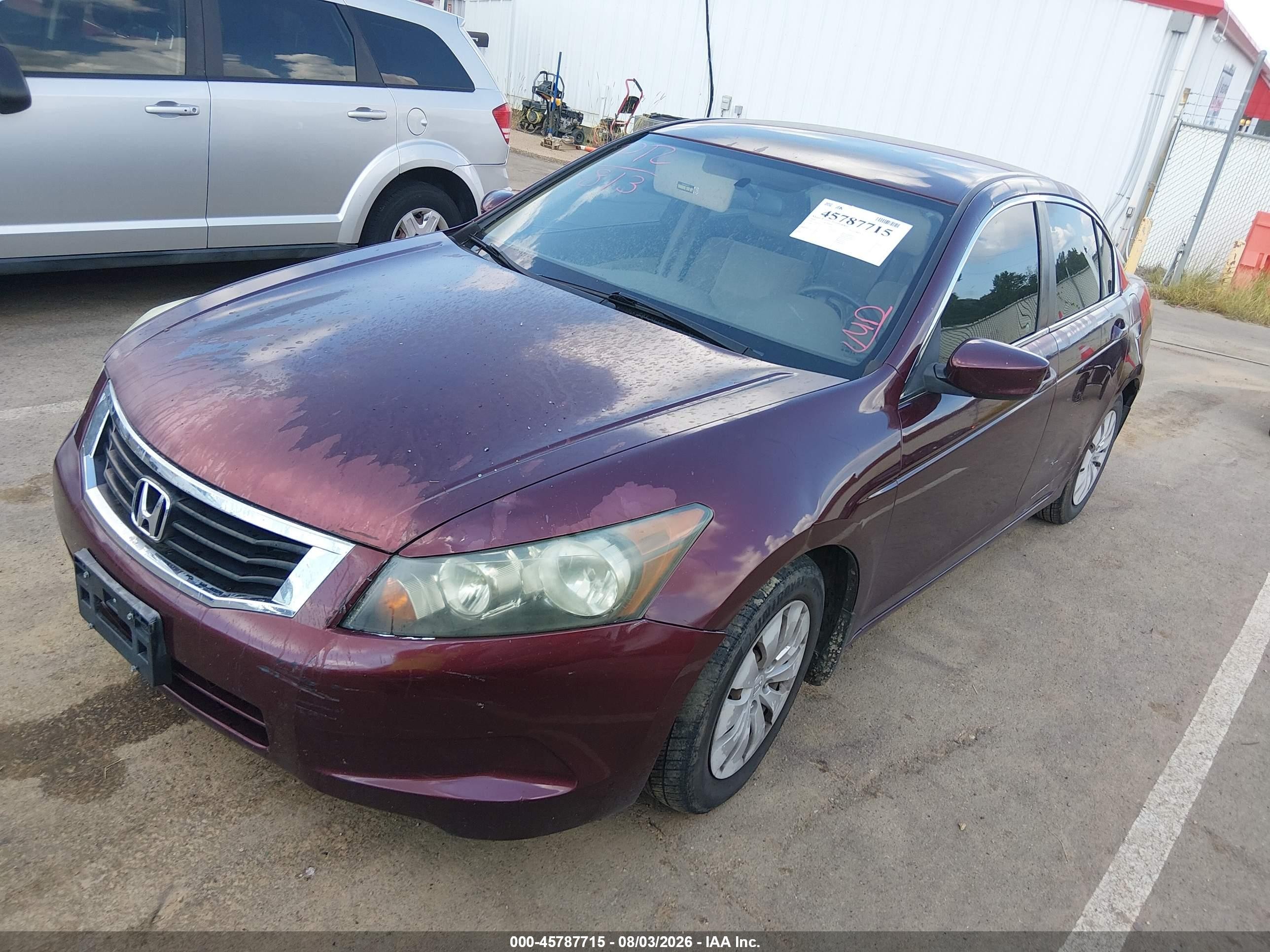 2010 Honda Accord 2.4 Lx Burgundy vin: 1HGCP2F32AA111040