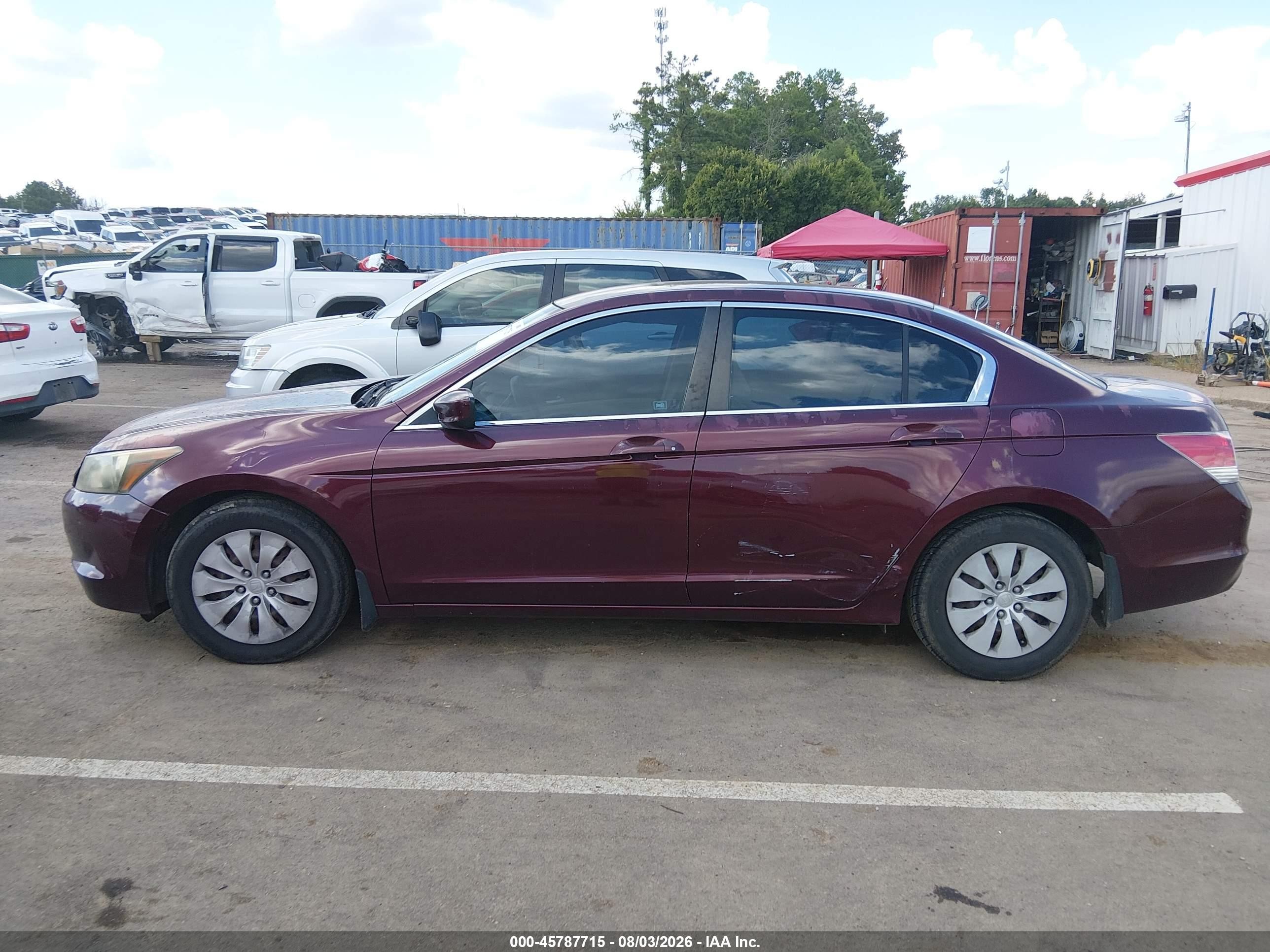 2010 Honda Accord 2.4 Lx Burgundy vin: 1HGCP2F32AA111040
