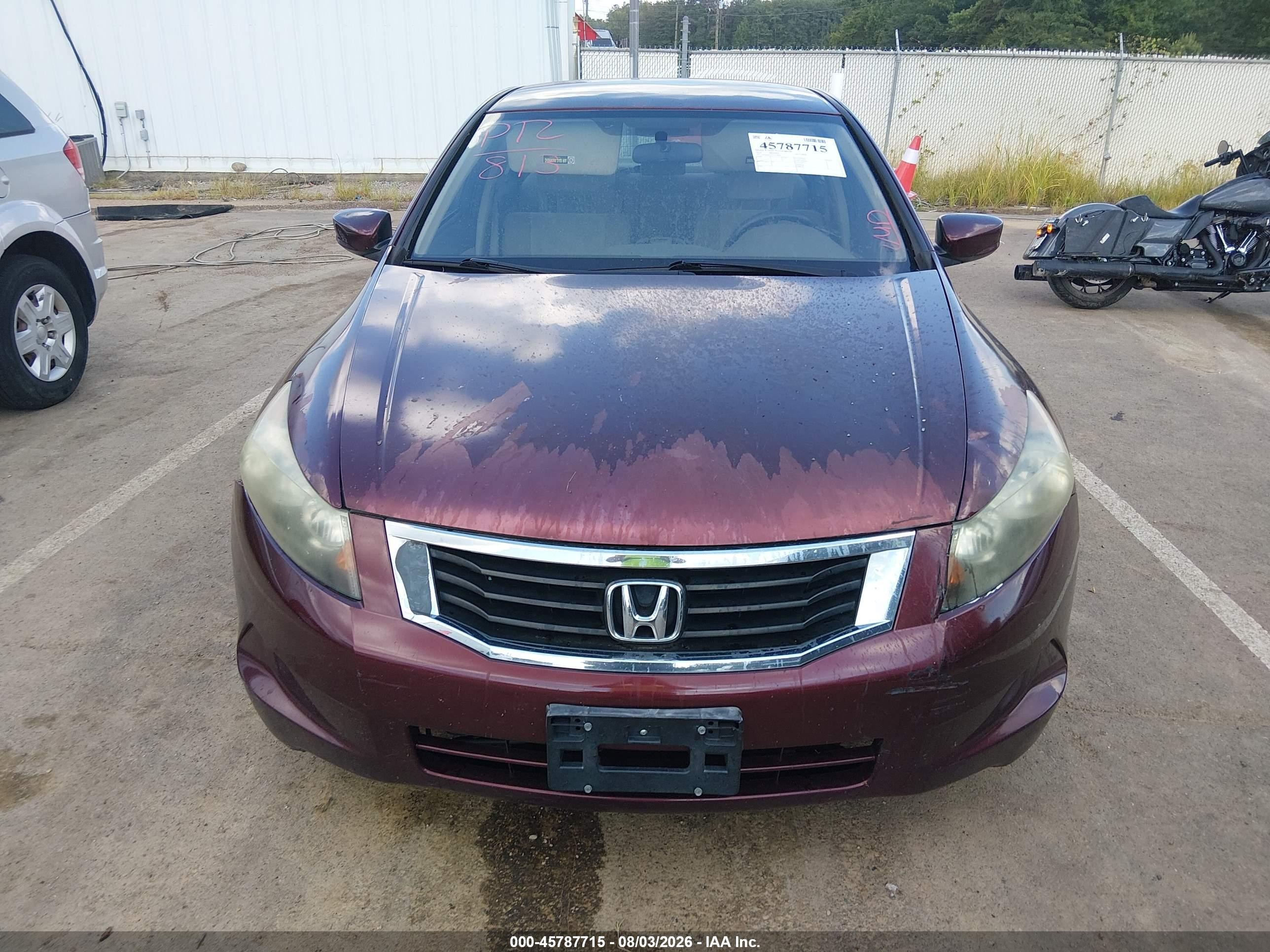 2010 Honda Accord 2.4 Lx Burgundy vin: 1HGCP2F32AA111040