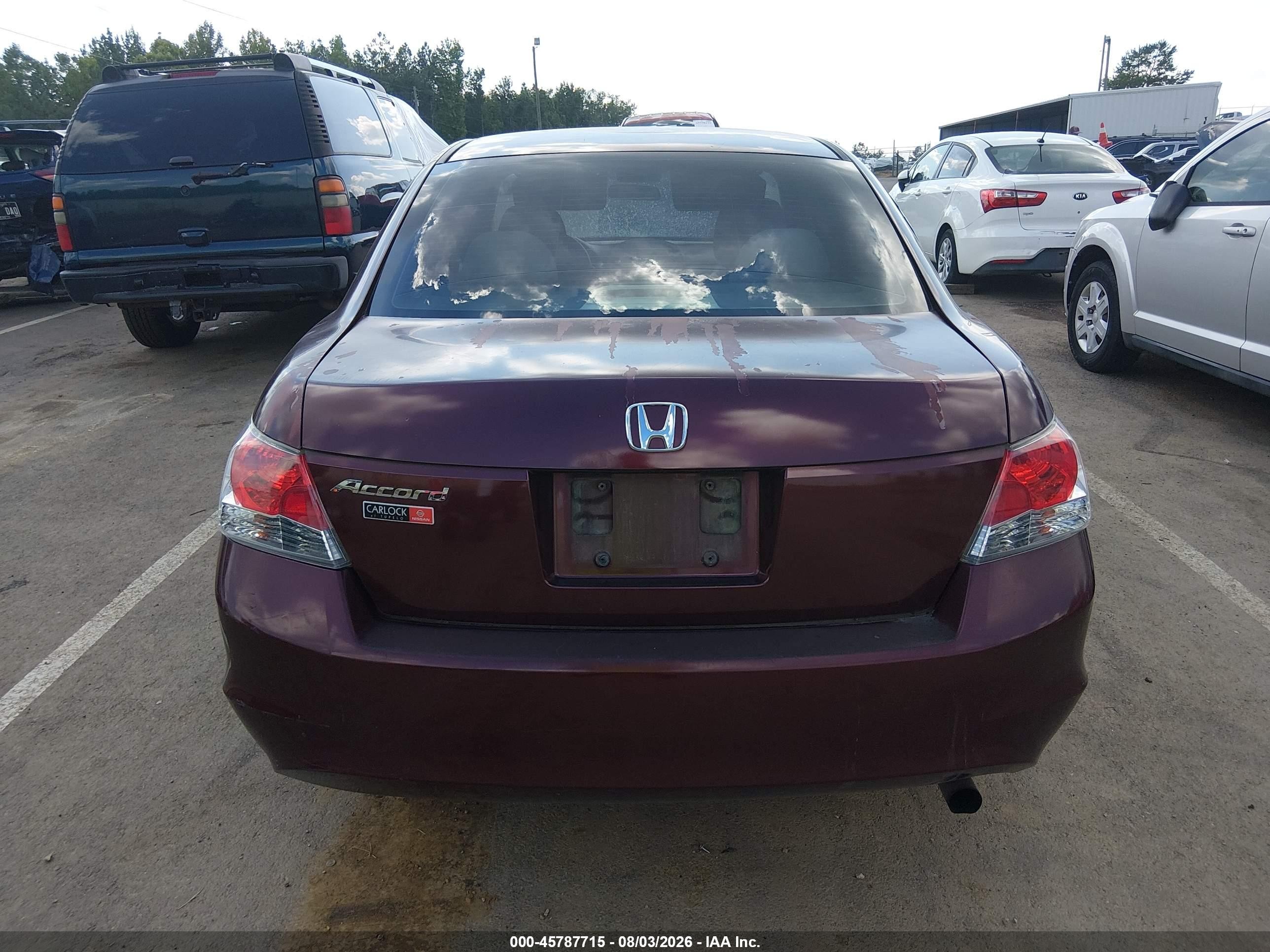2010 Honda Accord 2.4 Lx Burgundy vin: 1HGCP2F32AA111040