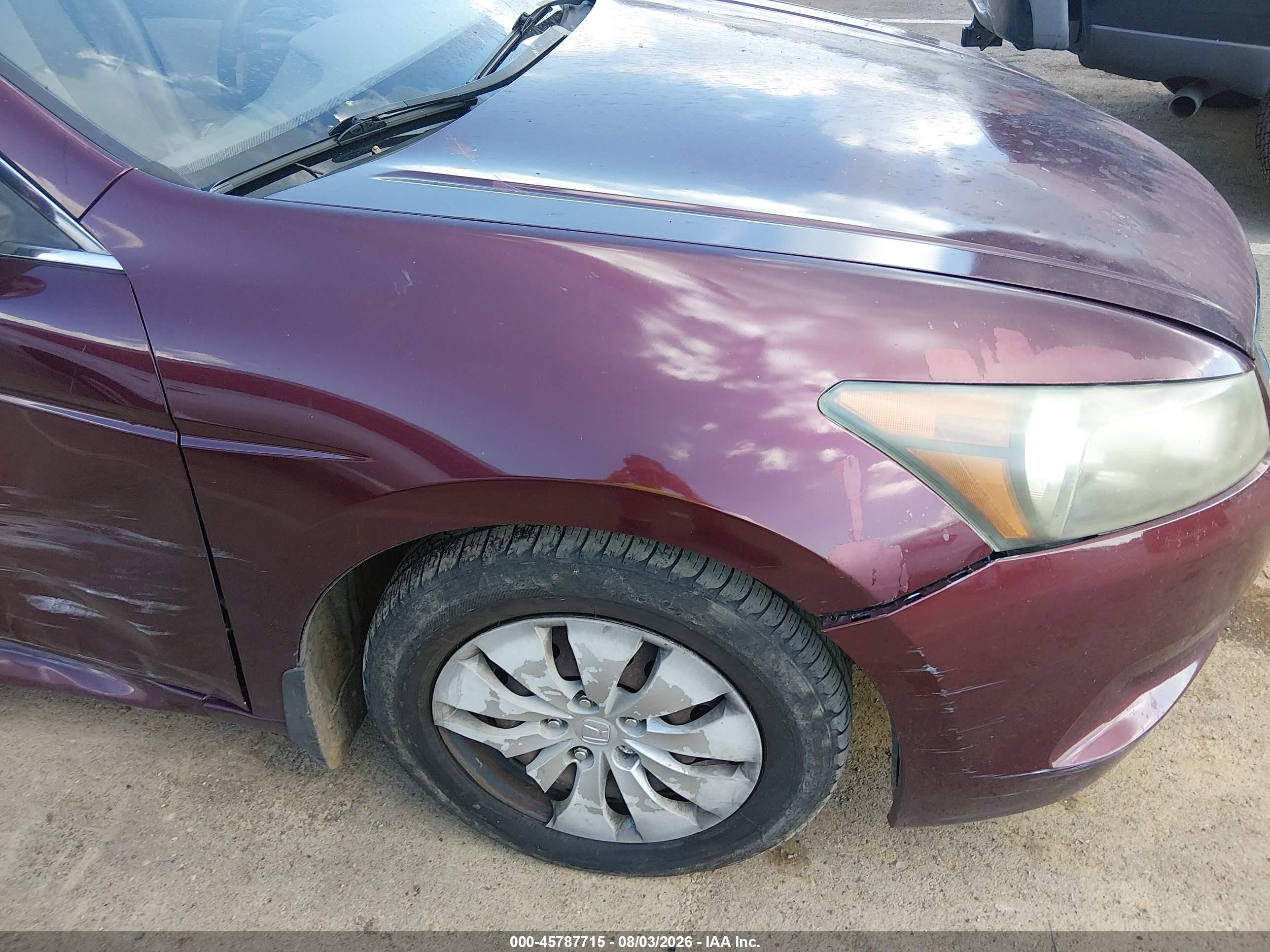 2010 Honda Accord 2.4 Lx Burgundy vin: 1HGCP2F32AA111040