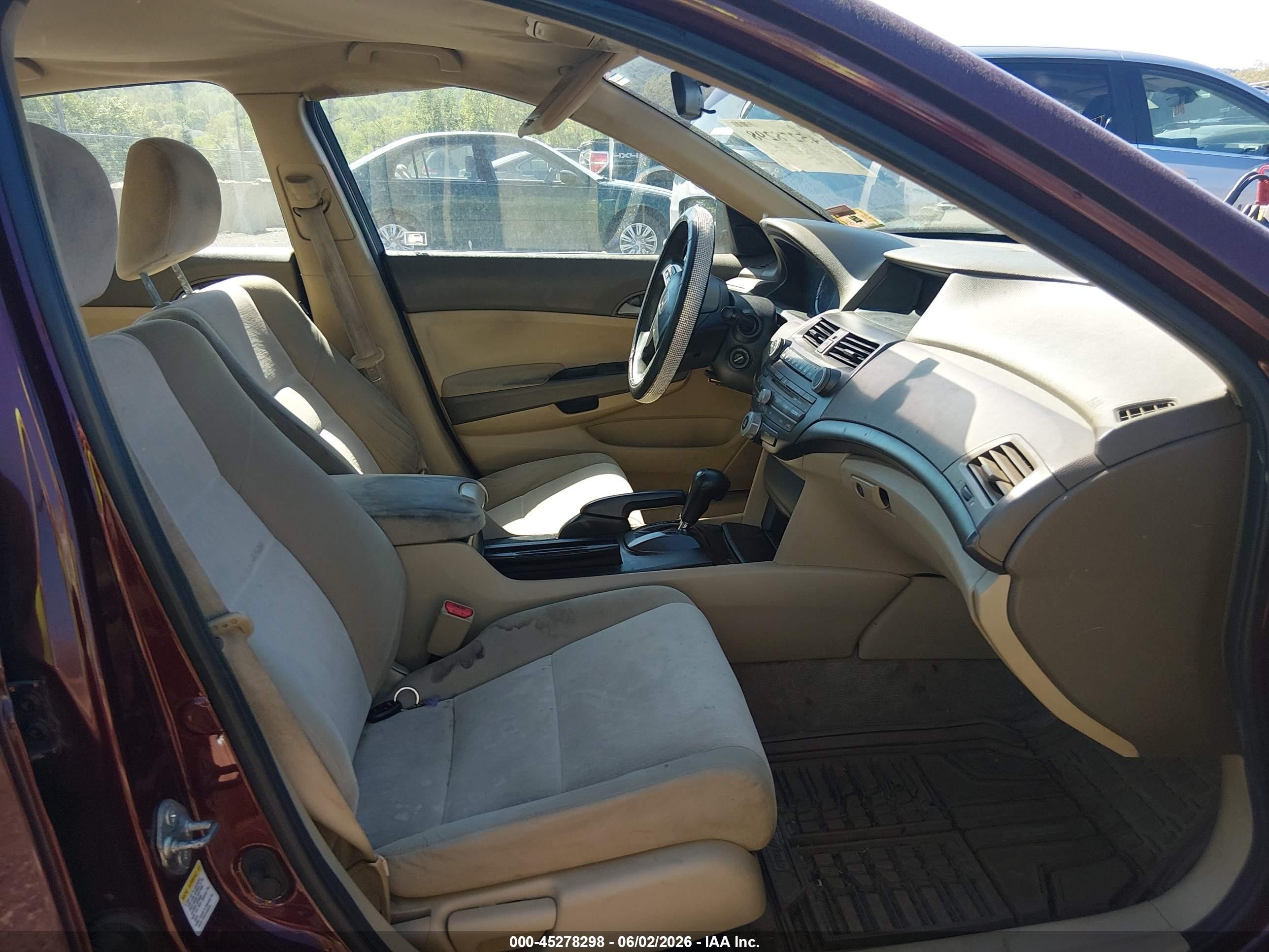 2010 Honda Accord 2.4 Lx Maroon vin: 1HGCP2F32AA119767