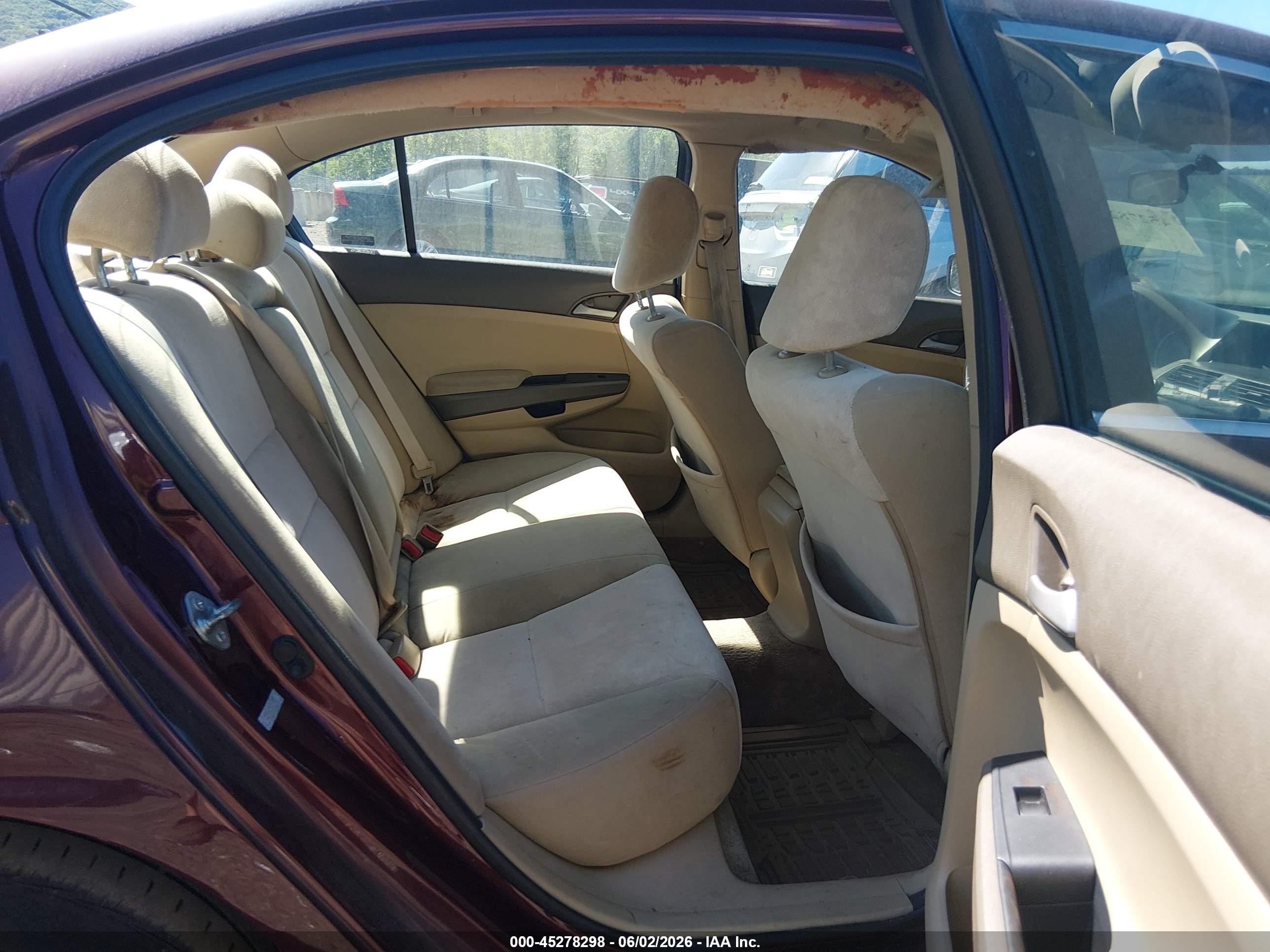 2010 Honda Accord 2.4 Lx Maroon vin: 1HGCP2F32AA119767
