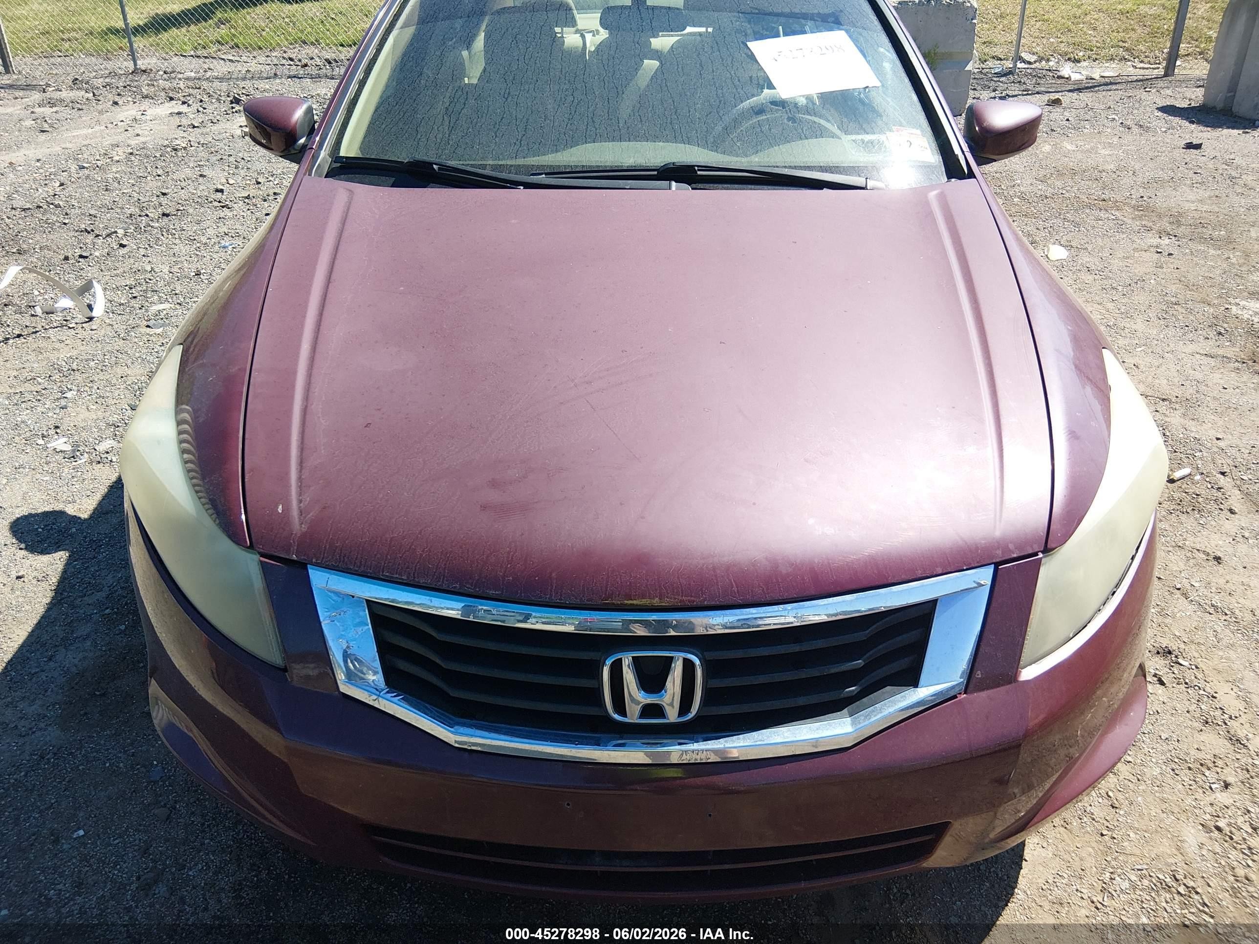 2010 Honda Accord 2.4 Lx Maroon vin: 1HGCP2F32AA119767