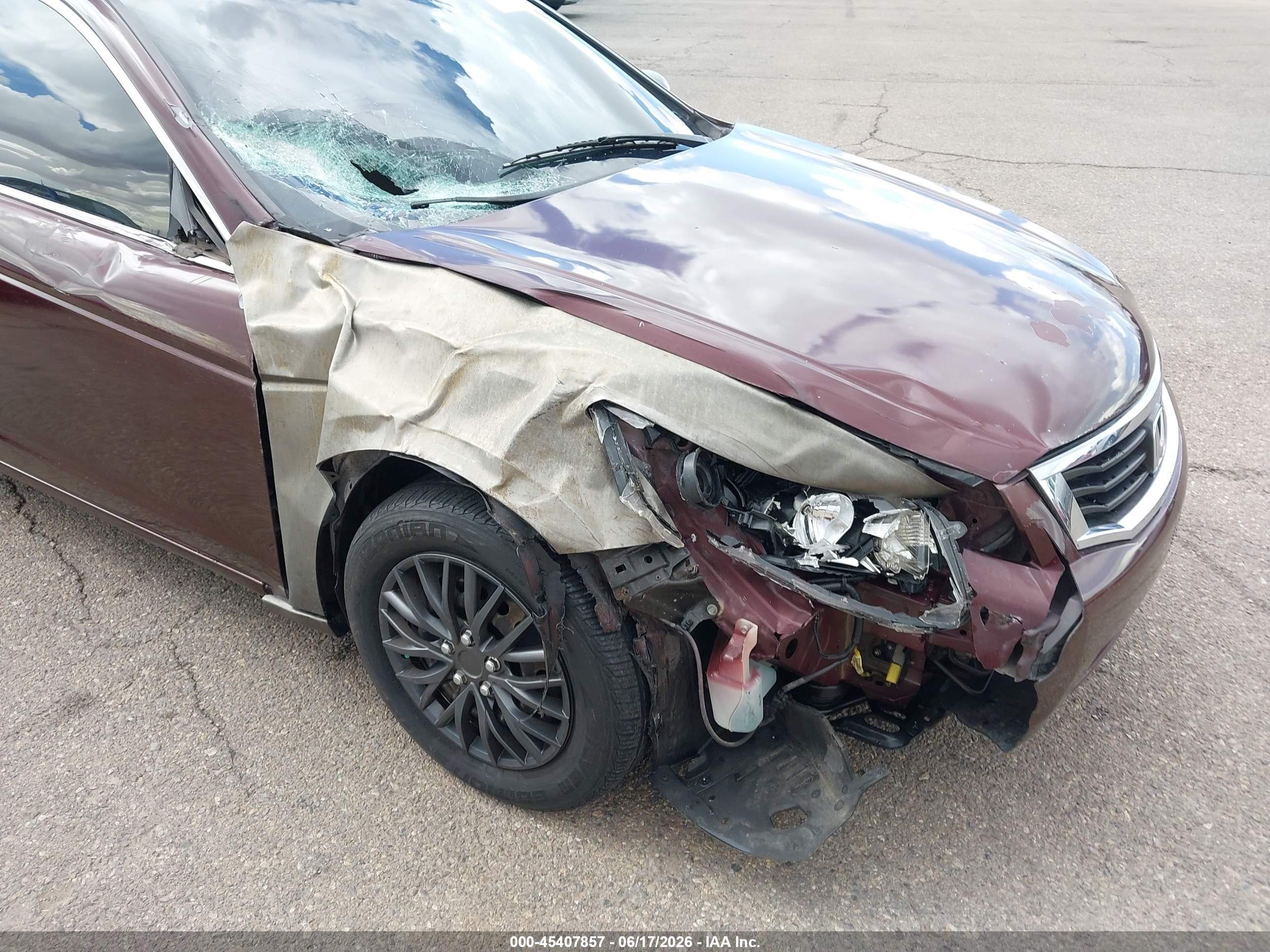 2010 Honda Accord 2.4 Lx Burgundy vin: 1HGCP2F32AA170458