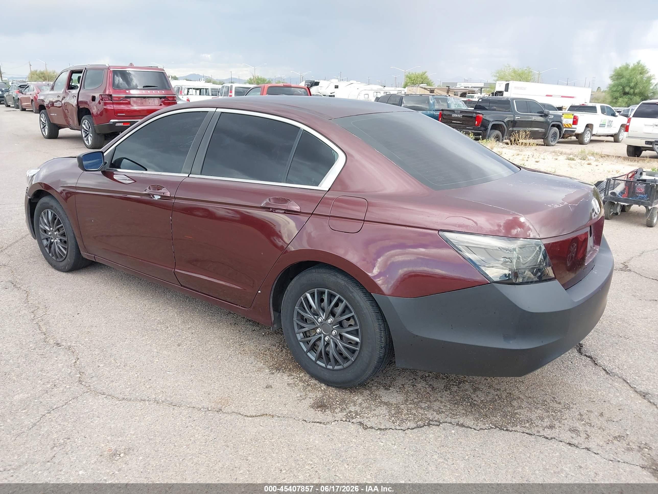2010 Honda Accord 2.4 Lx Burgundy vin: 1HGCP2F32AA170458
