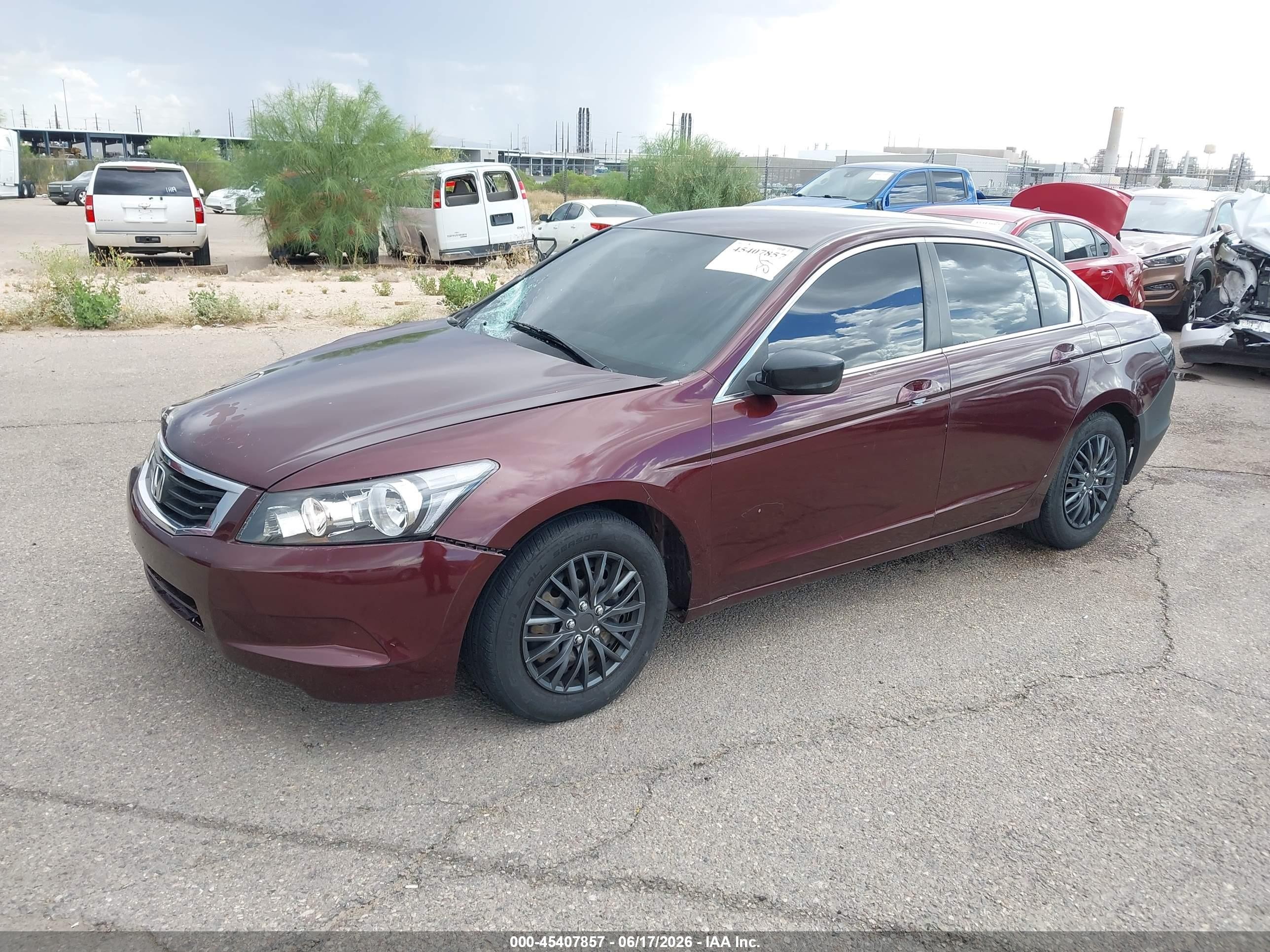 2010 Honda Accord 2.4 Lx Burgundy vin: 1HGCP2F32AA170458