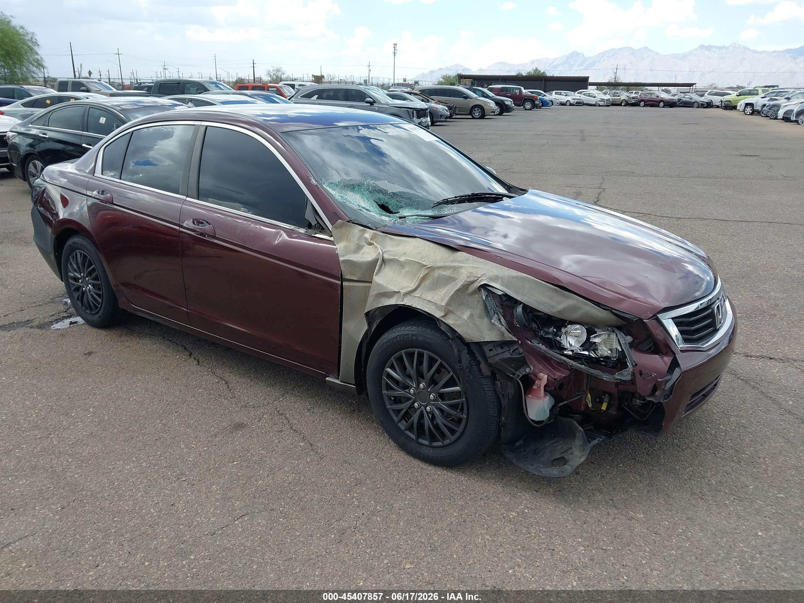 2010 Honda Accord 2.4 Lx Бордовый vin: 1HGCP2F32AA170458