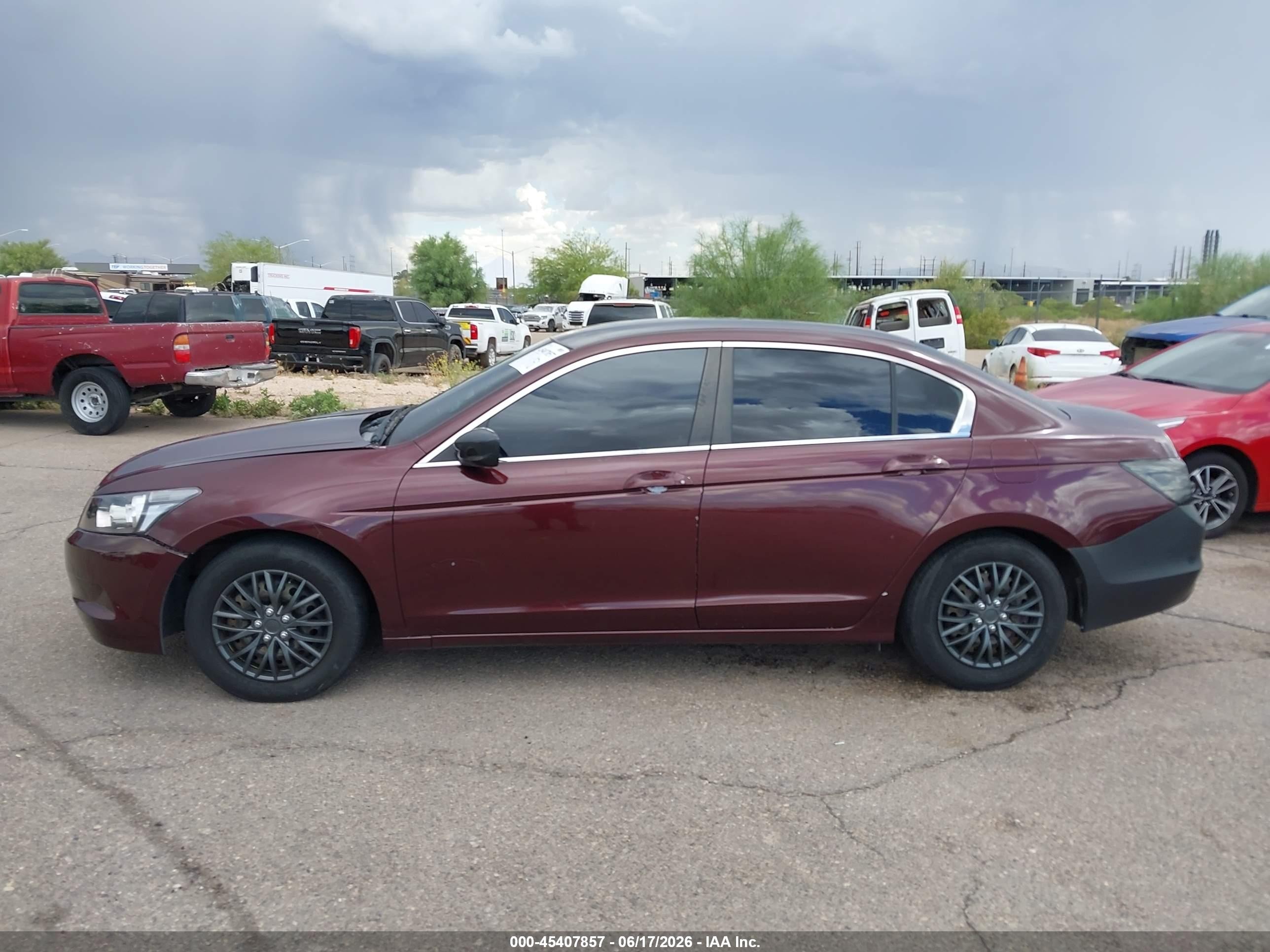 2010 Honda Accord 2.4 Lx Burgundy vin: 1HGCP2F32AA170458